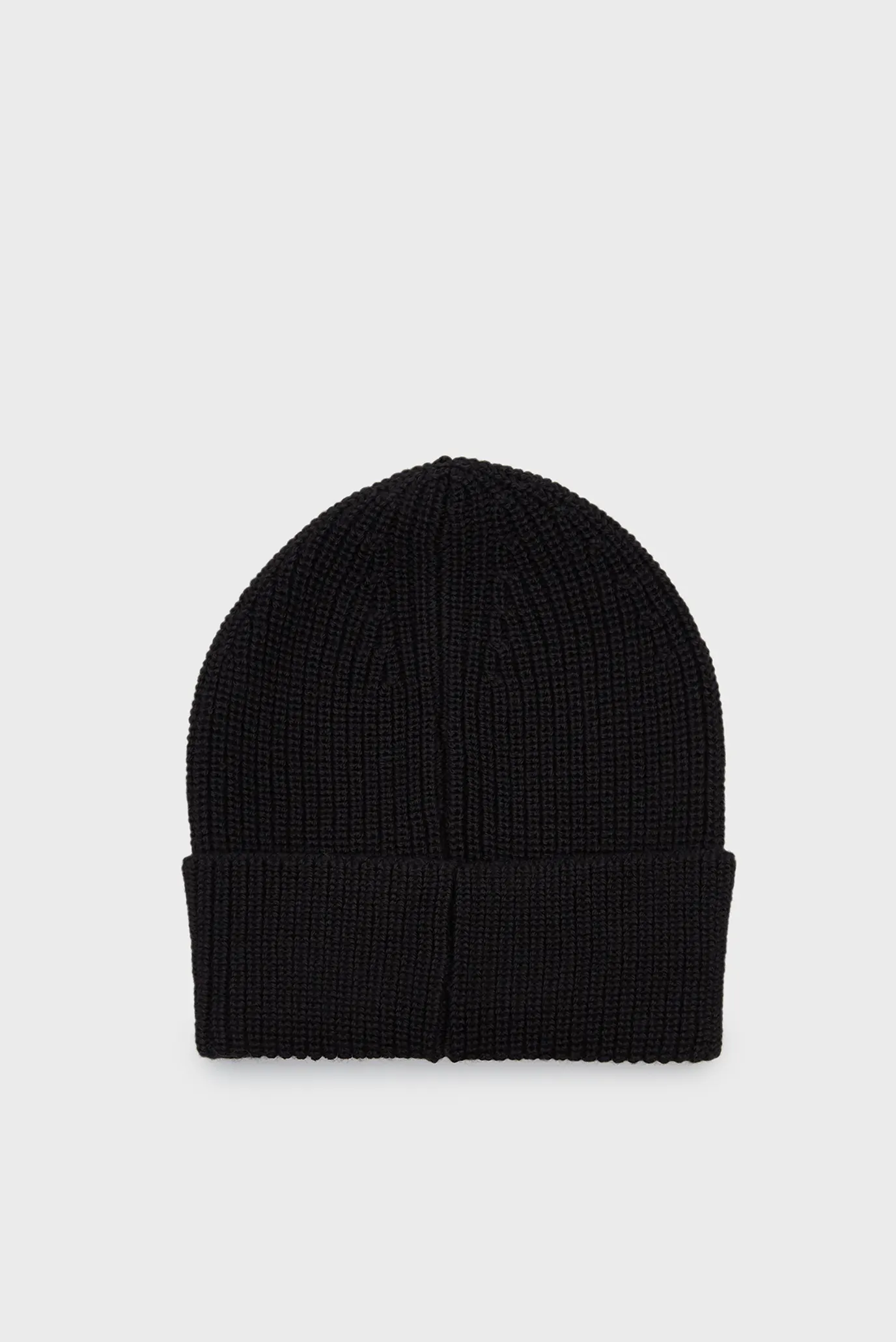 Чоловіча чорна вовняна шапка MONO LOGO PATCH 2