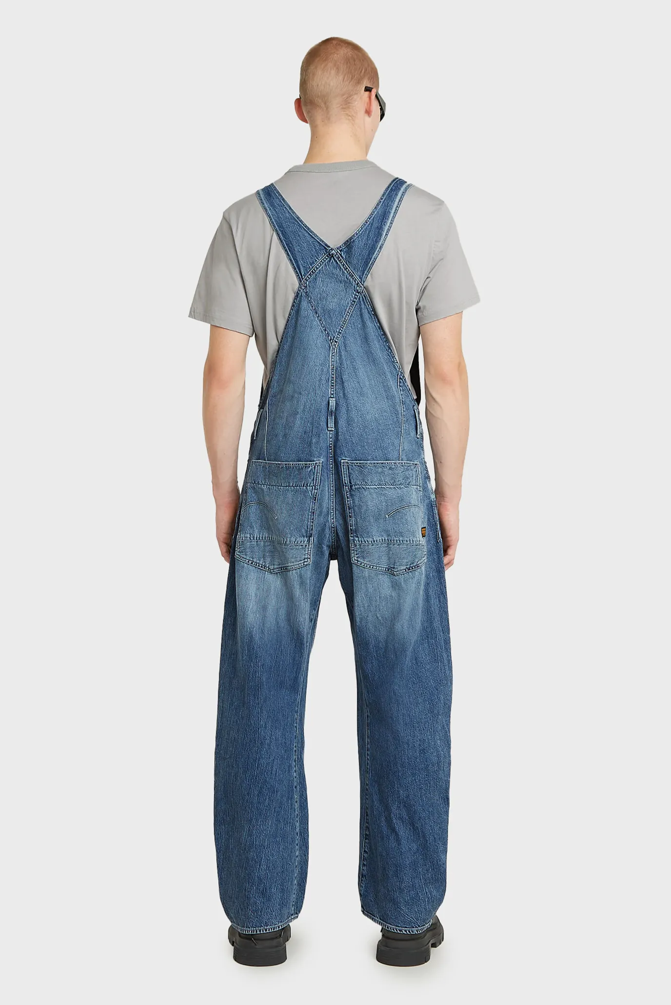 Мужской синий джинсовый комбинезон Dungaree 3D Loose 2