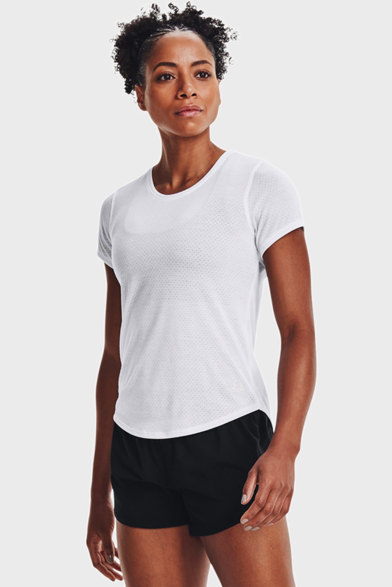Женская белая футболка UA Streaker SS 1