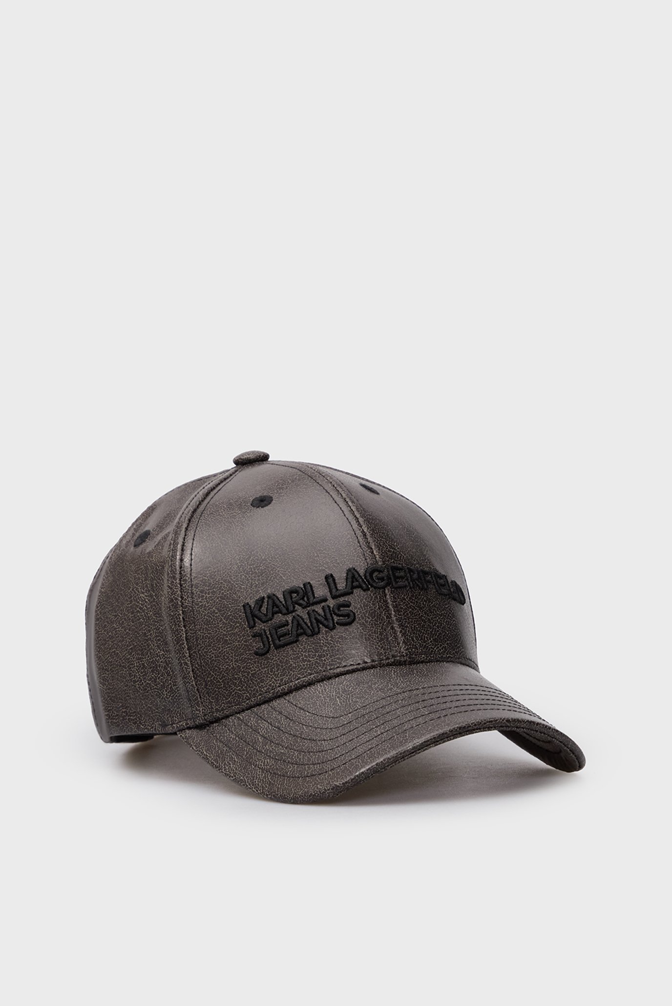 Мужская черная кепка cracked logo cap 1