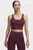 Женский бордовый топ Meridian Fitted Crop Tank