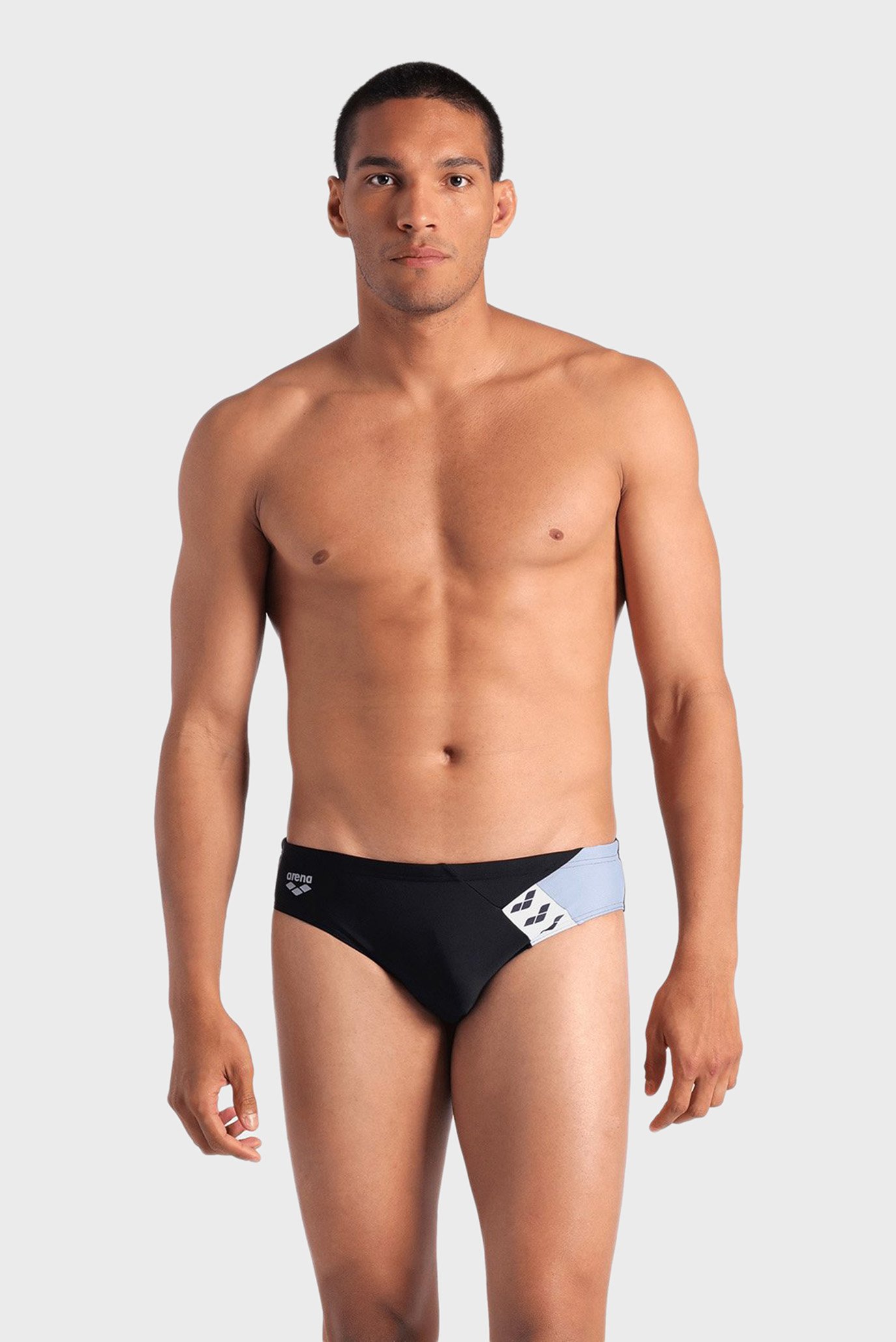 Мужские черные плавки STRIPE SWIM BRIEFS 1