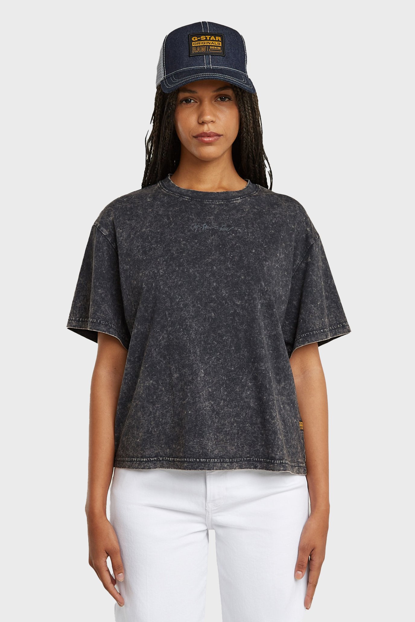 Женская темно-серая футболка Washed Серый S G-Star RAW D26241,2653 Женская темно-серая футболка Washed Серый S G-Star RAW D26241,2653
