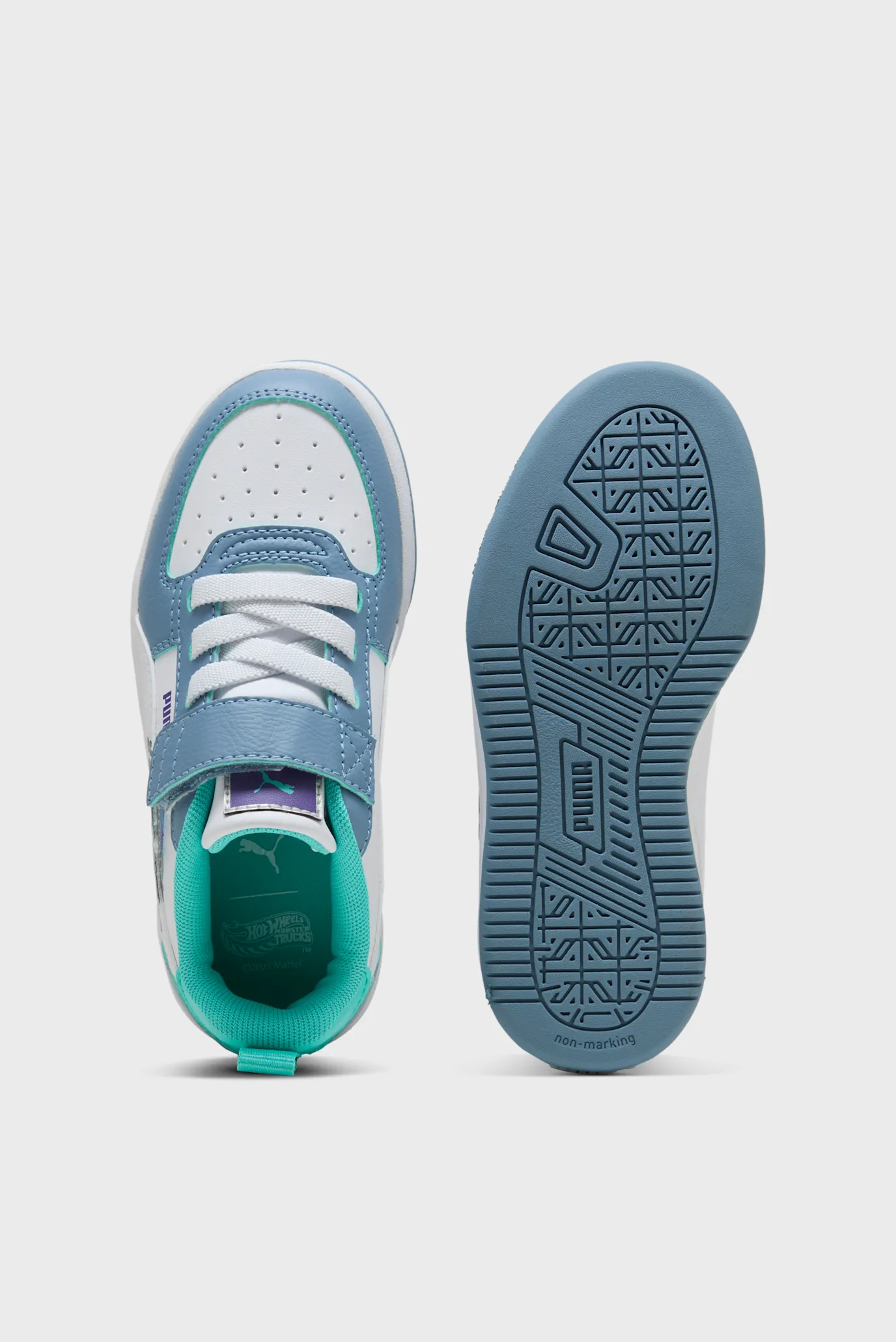 Детские белые сникерсы PUMA x HOT WHEELS™ MONSTER TRUCKS Caven 2.0 Sneakers Kids 5