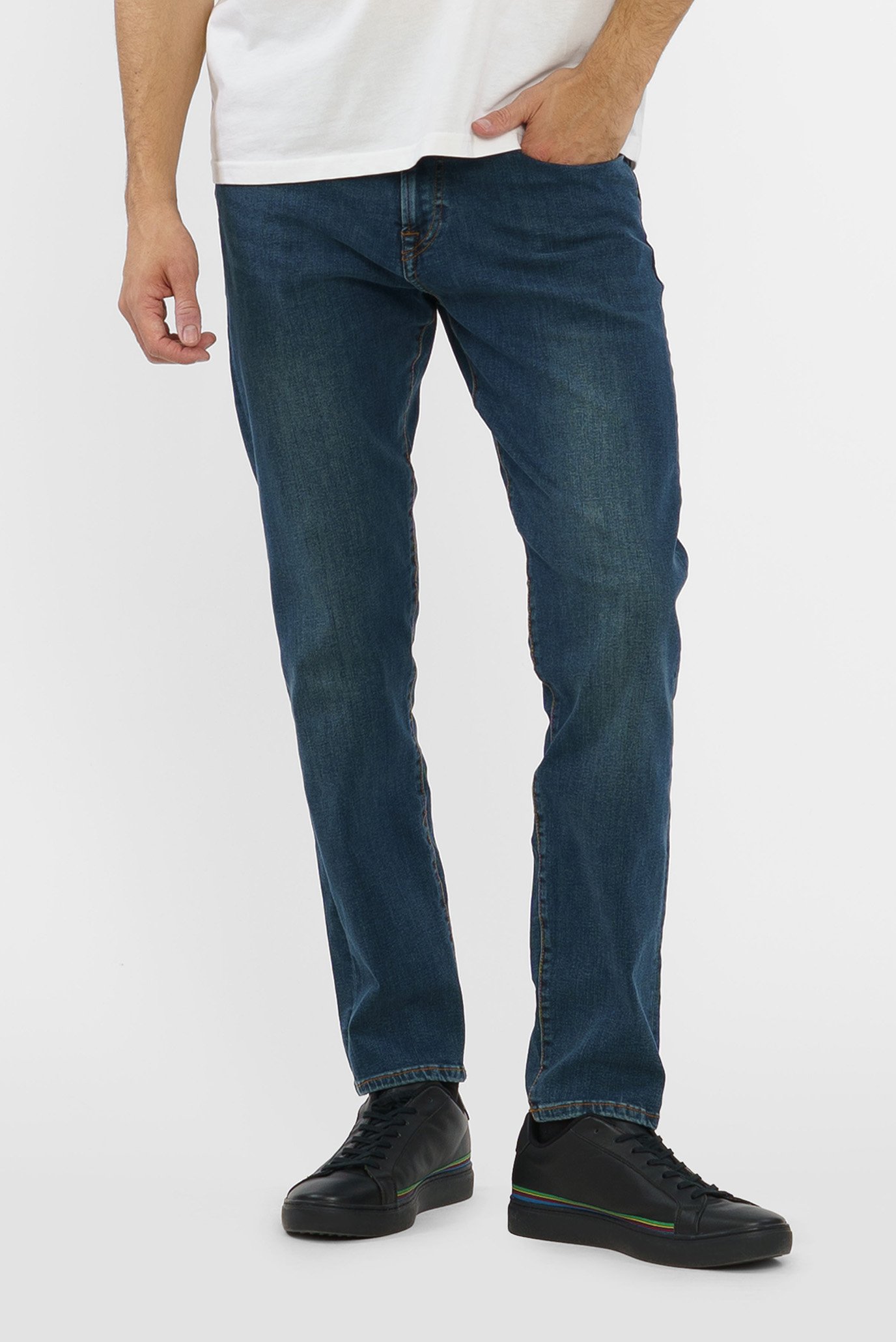 Чоловічі темно-сині джинси 1