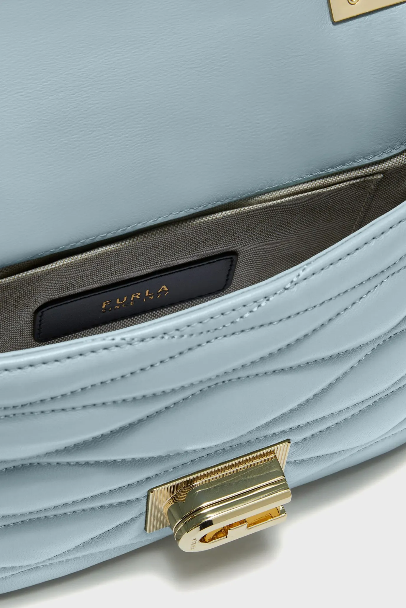 Женская голубая кожаная сумка 4