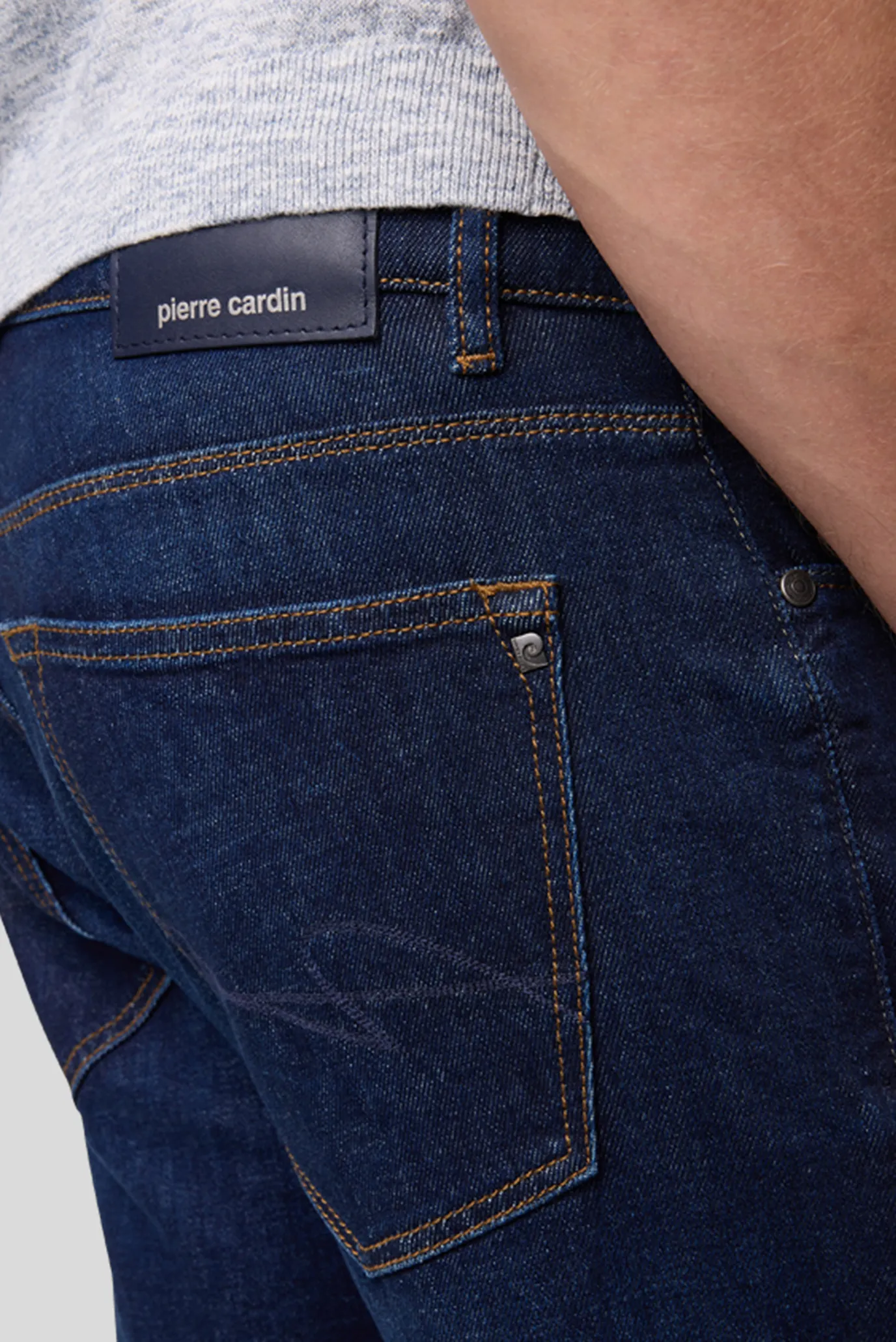 Мужские темно-синие джинсы 5