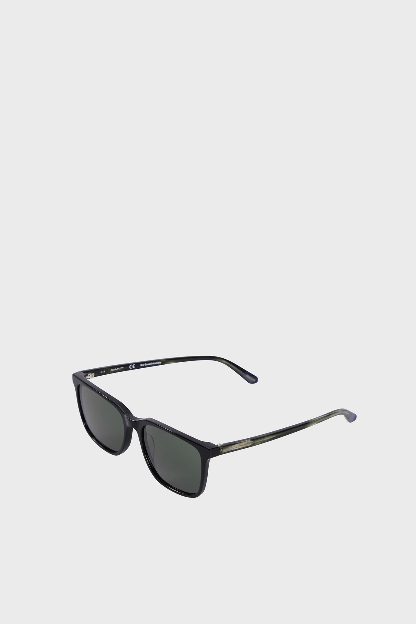 Чоловічі чорні сонцезахисні окуляри Injected Sun Glasses Rectangular Full rim 1