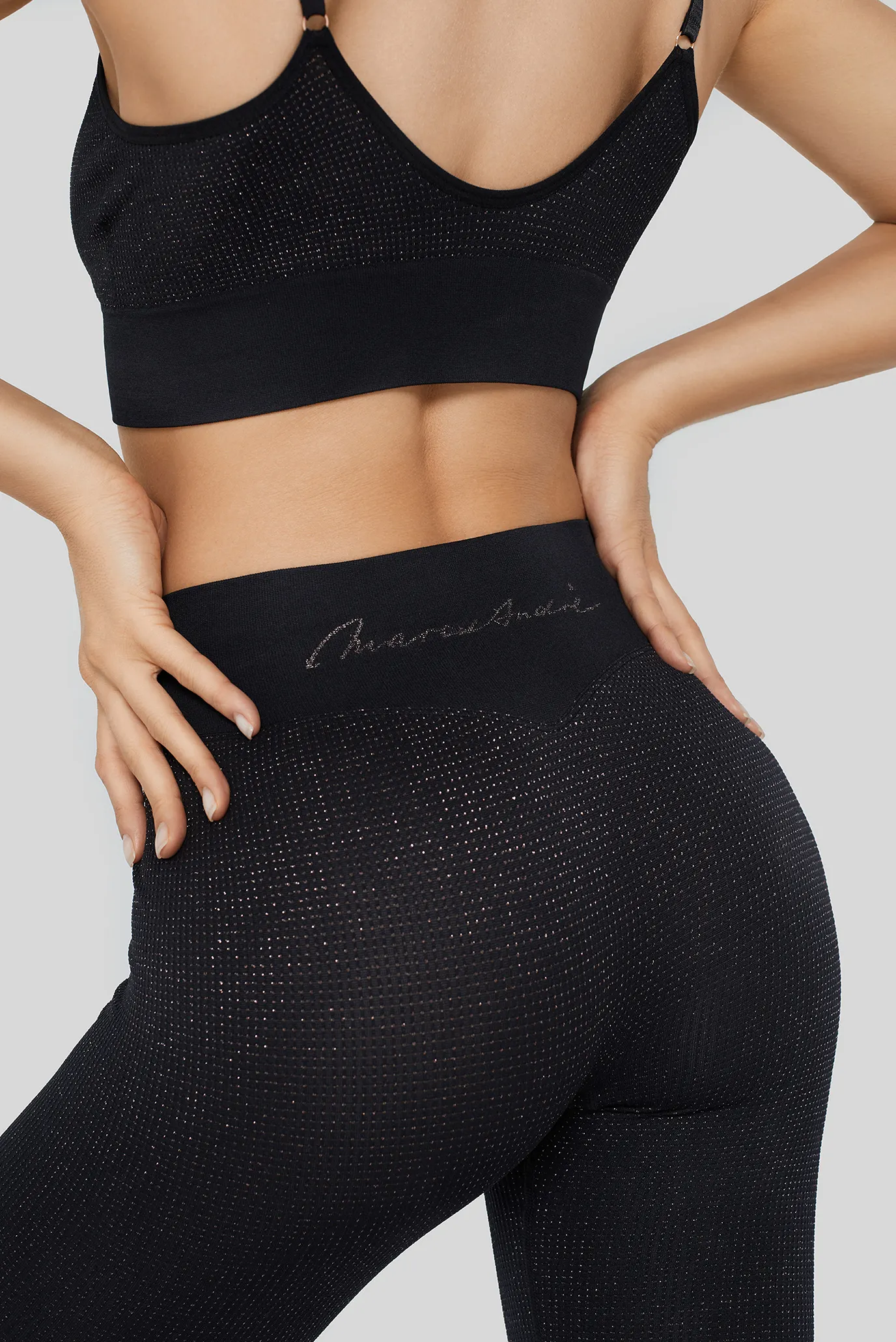 Женские черные леггинсы 4