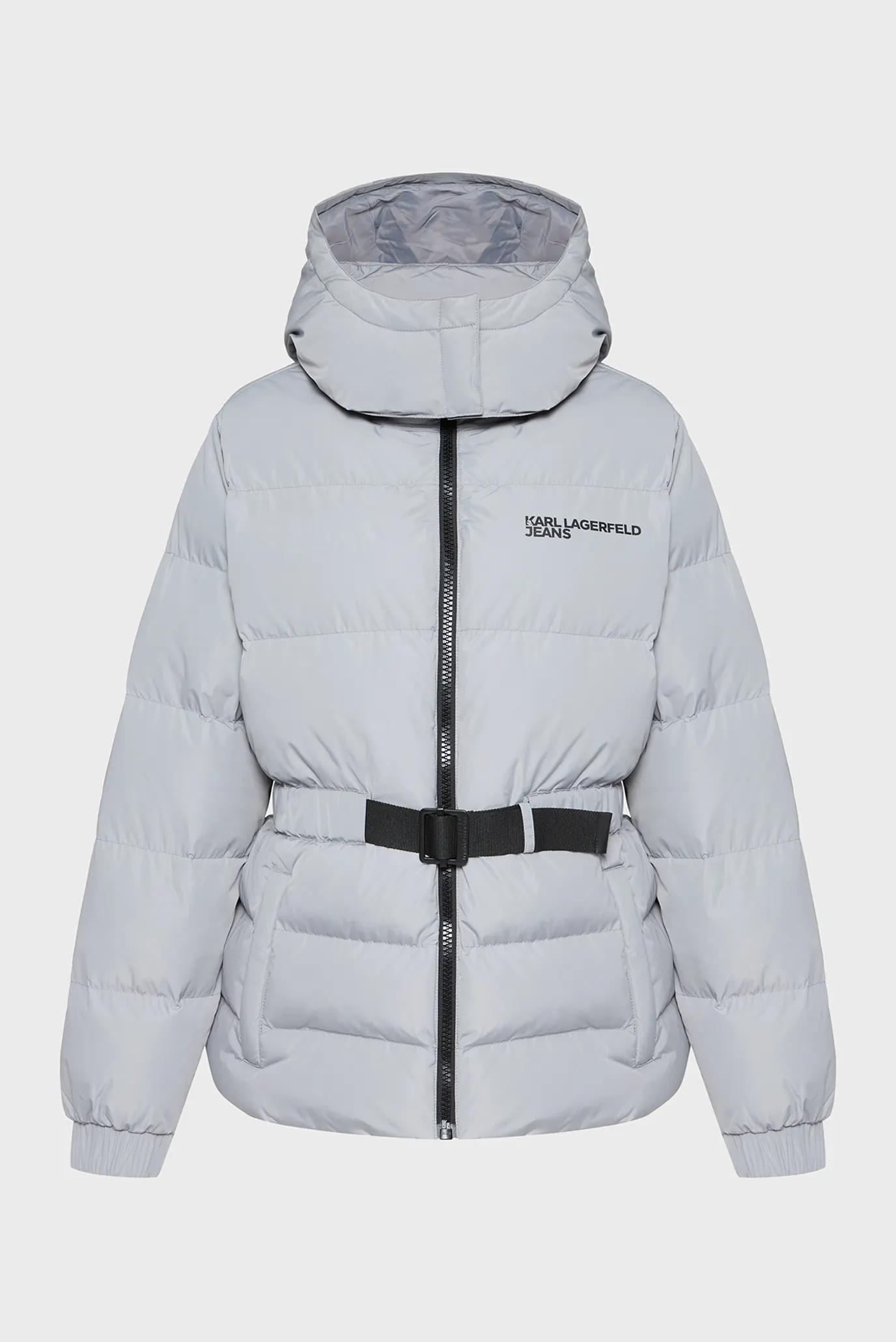 Жіноча сіра куртка belted puffer 1