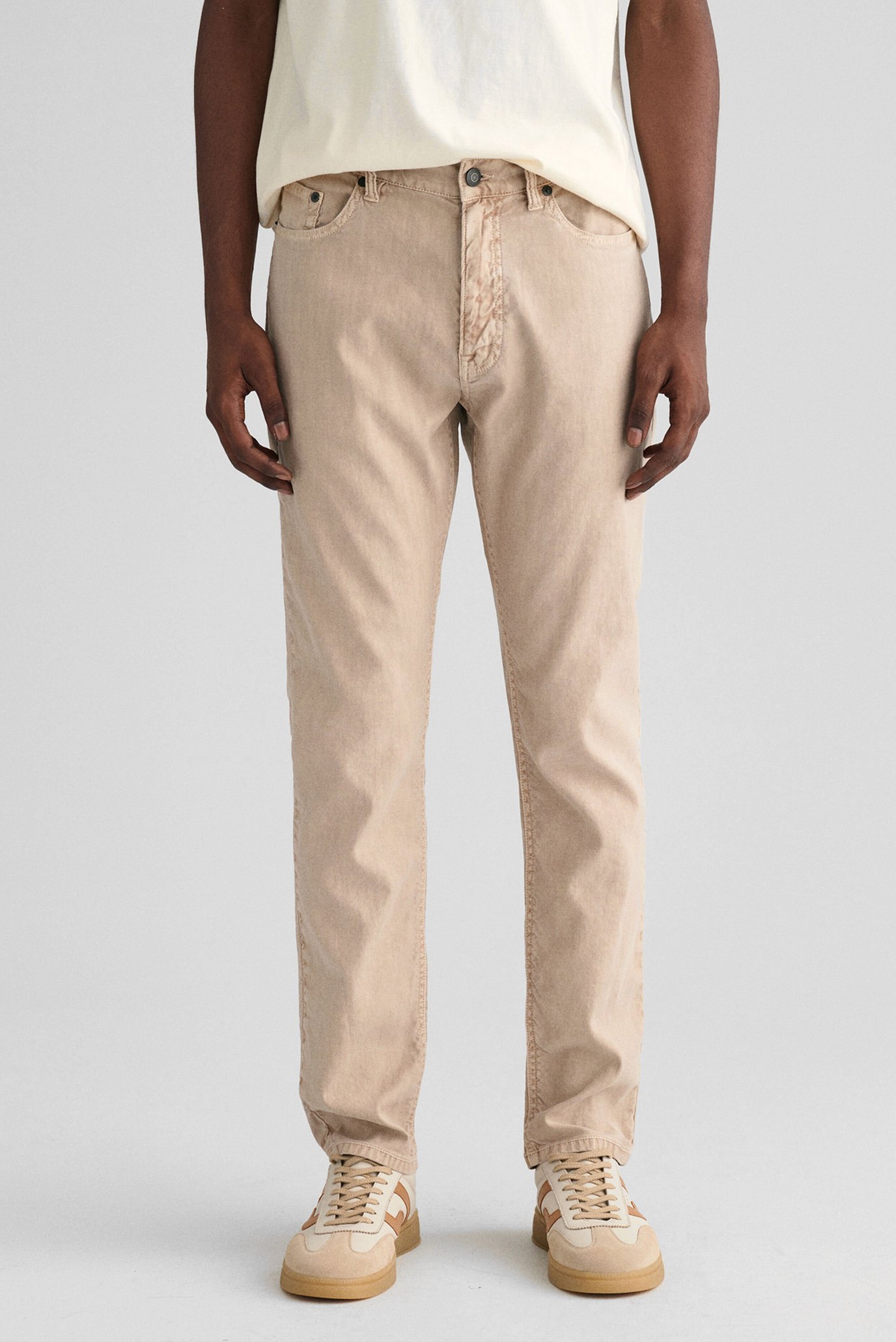 Чоловічі бежеві джинси COT/LINEN SLIM 1