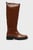 Женские коричневые кожаные сапоги COOL ELEVATED LONGBOOT