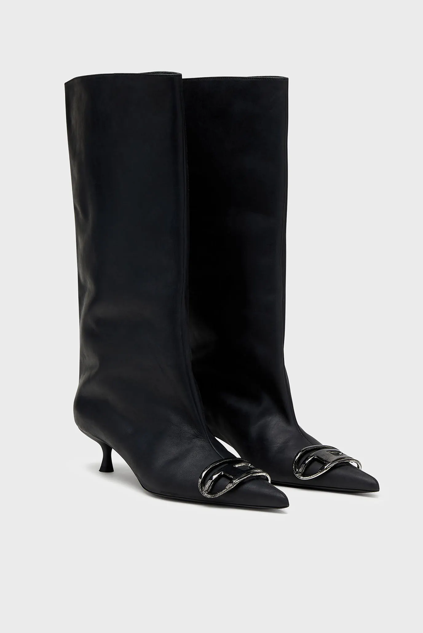 Женские черные кожаные сапоги D-VENUS 40 KB 3