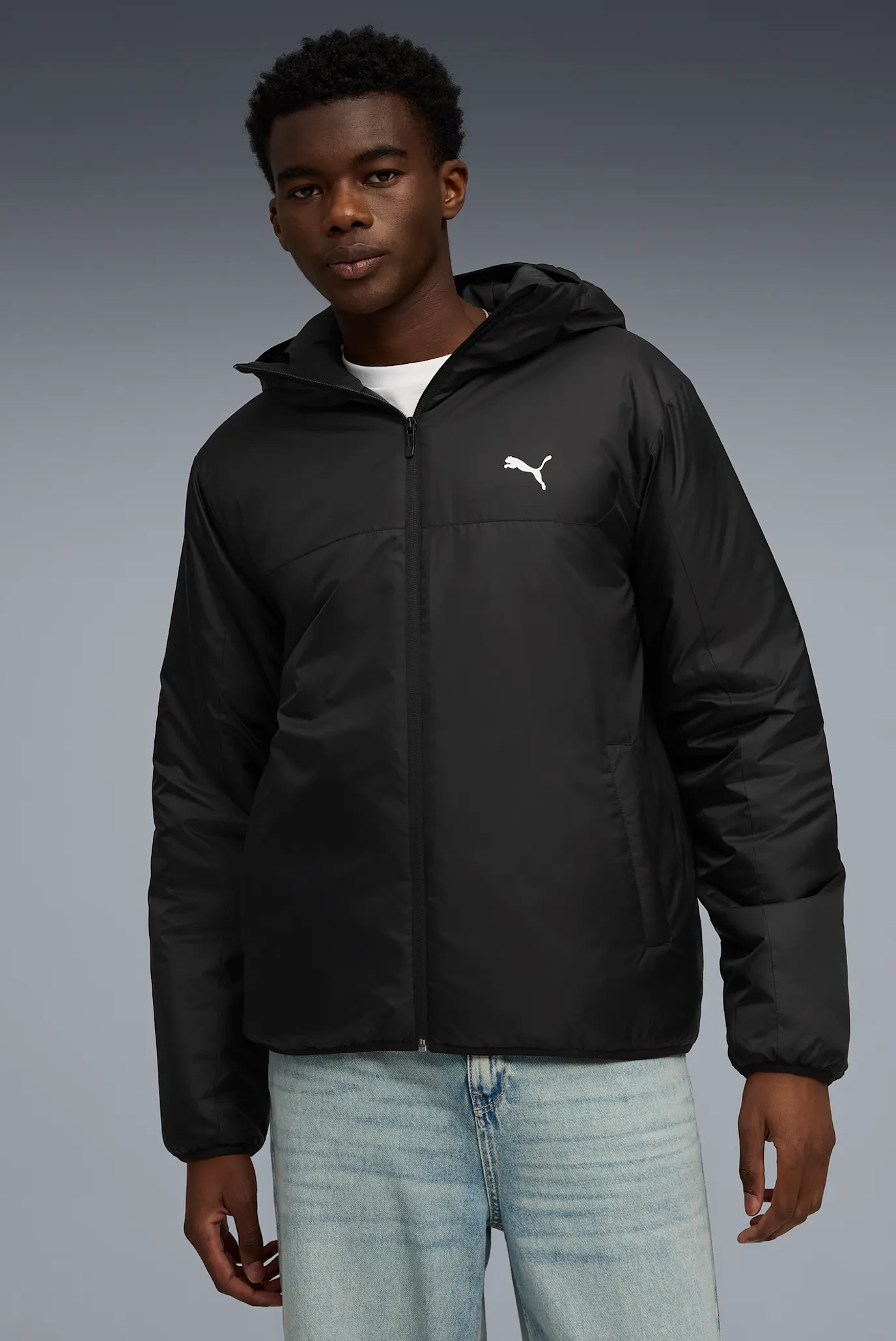 Мужская черная куртка Essentials Light Padded Jacket Men PUMA