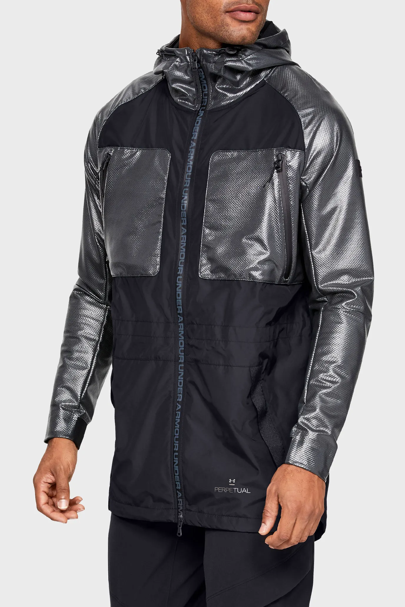 Мужская черная парка PERPETUAL PRINT PARKA Under Armour