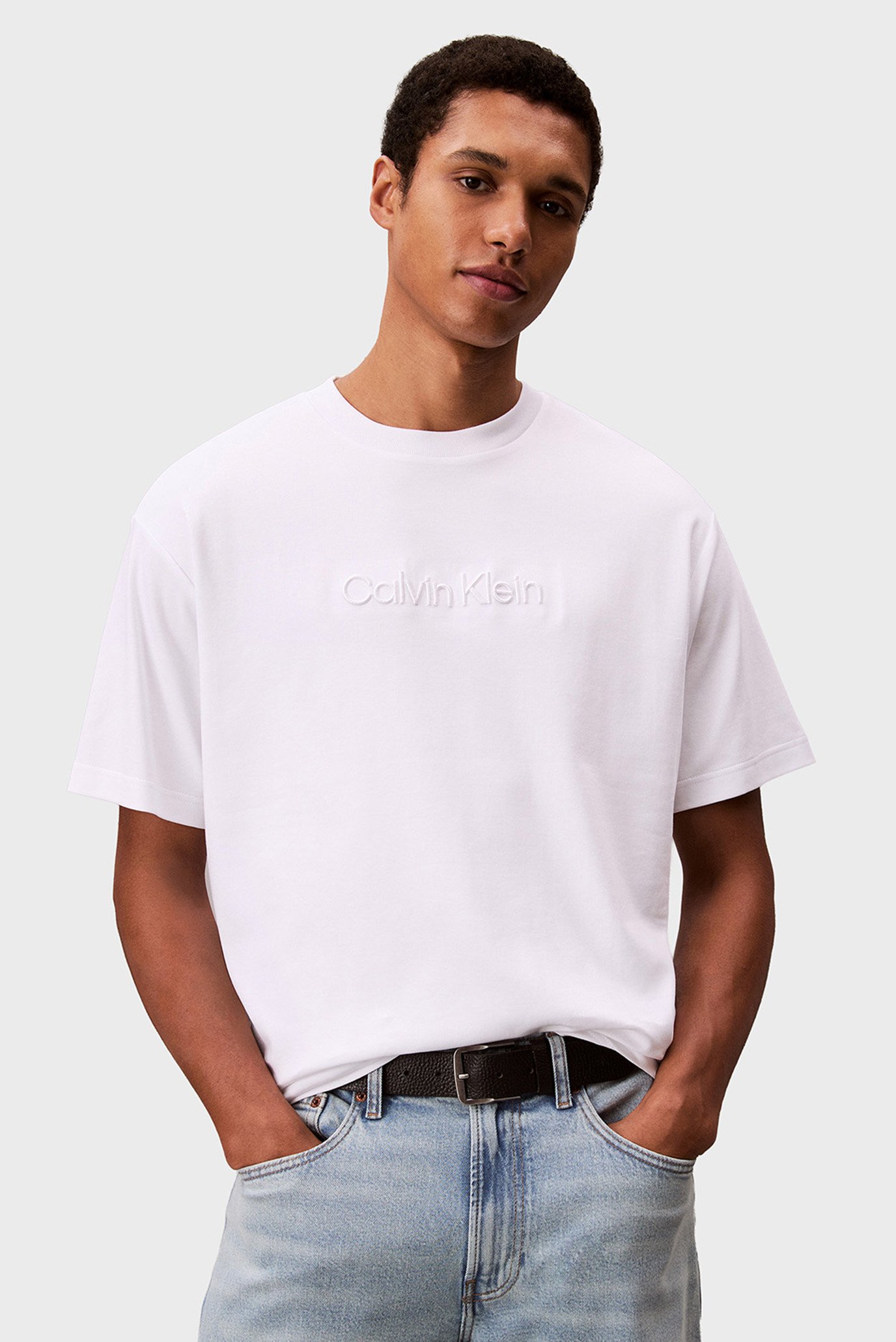Мужская белая футболка A - Rel Fashion Logo Белый XXL Calvin Klein LV04LC206G Мужская белая футболка A - Rel Fashion Logo Белый XXL Calvin Klein LV04LC206G