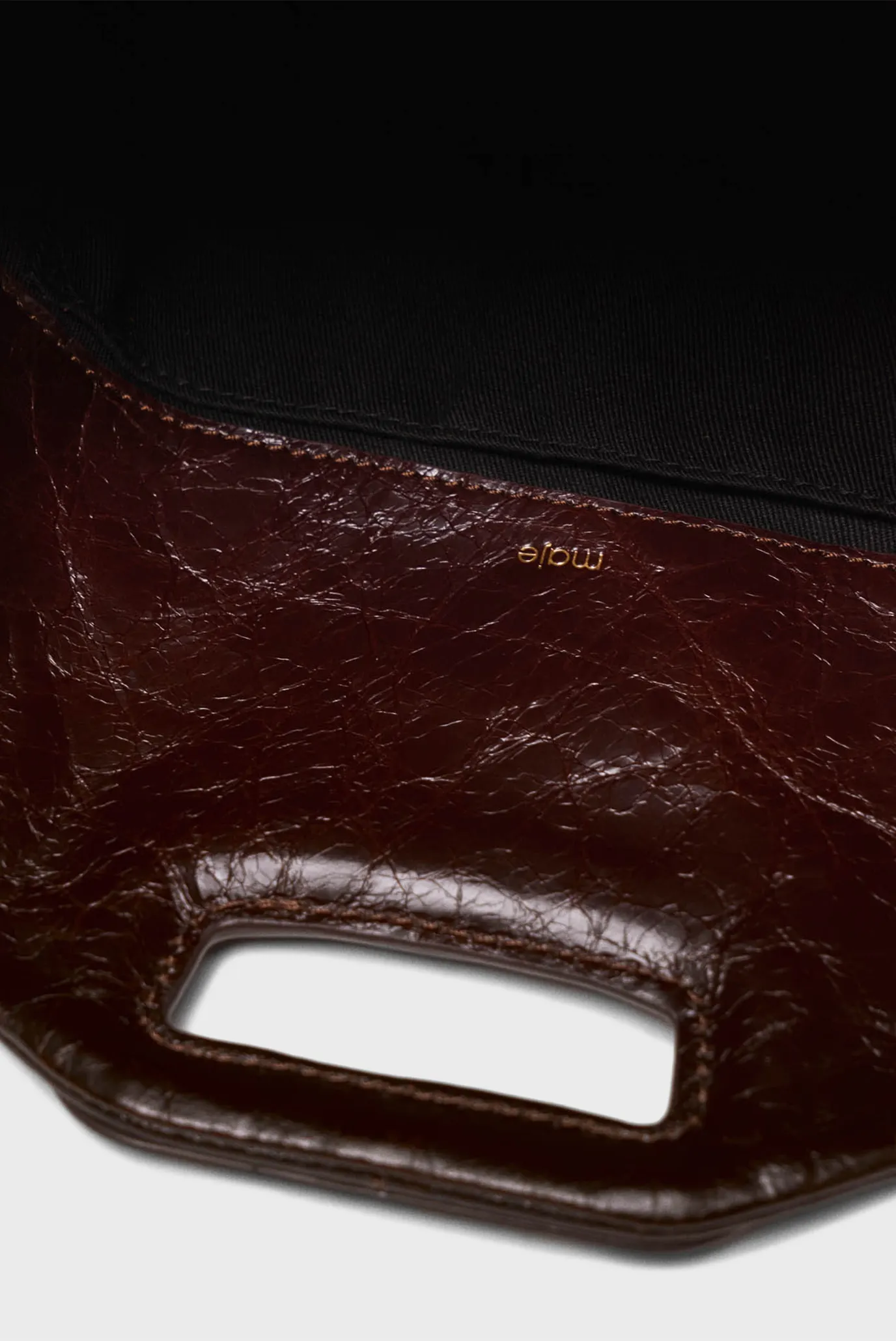 Женская темно-коричневая кожаная сумка Miss M 7