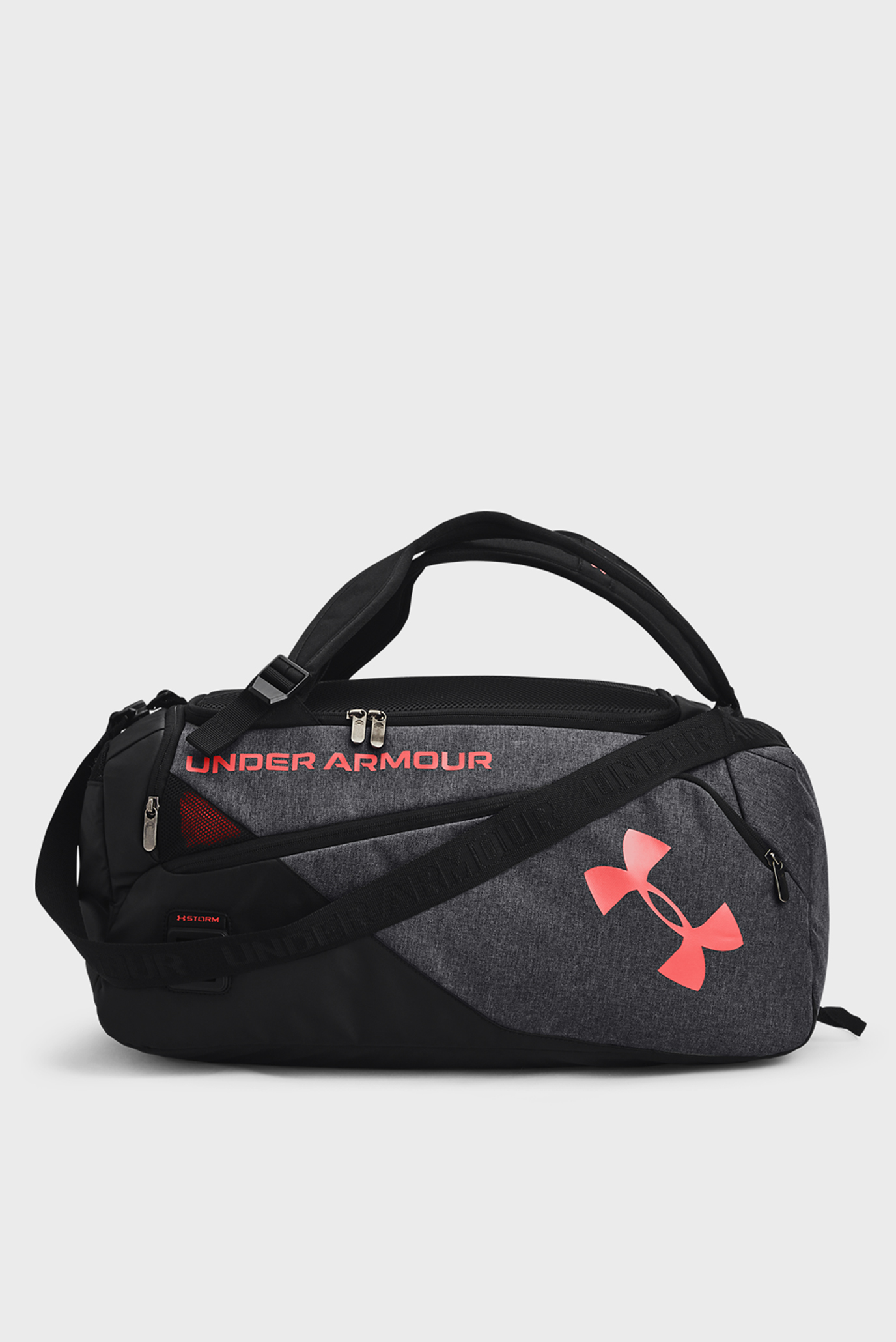 Чорна спортивна сумка UA Contain Duo SM Duffle-BLK 1