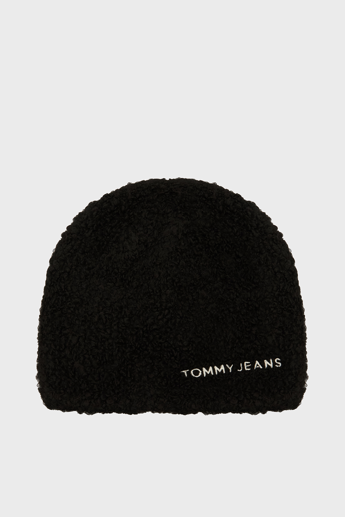 Женская черная шапка TJW LINEAR LOGO TEDDY BEANIE 1