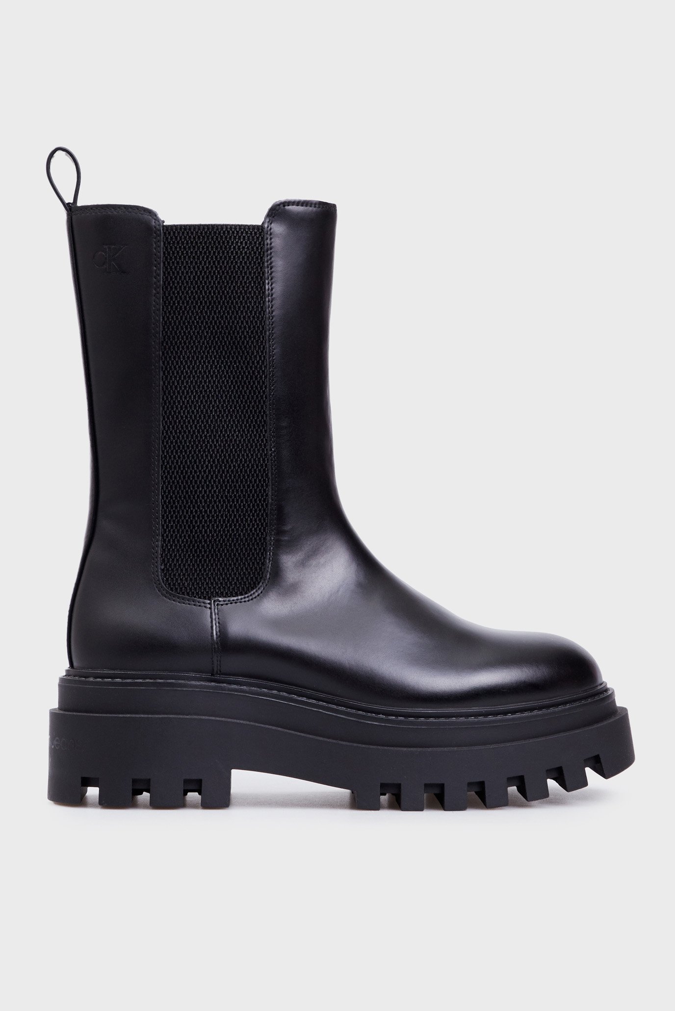 Женские черные кожаные челси FLATFORM CHELSEA BOOT MG LTH 1