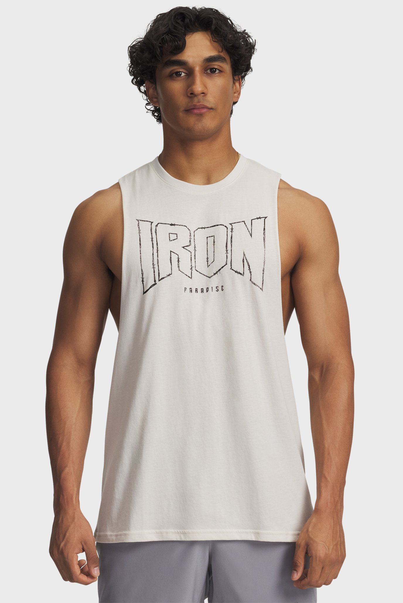 Мужская белая майка Pjt Rck Tank Белый M Under Armour 6006257-279 Мужская белая майка Pjt Rck Tank Белый M Under Armour 6006257-279