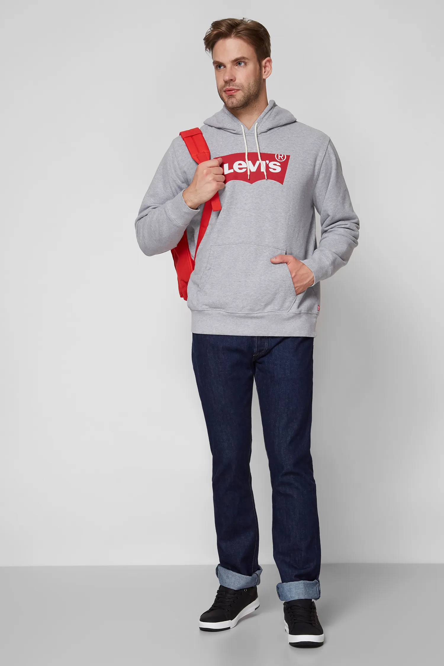 Мужские темно-синие джинсы 501® Straight 2