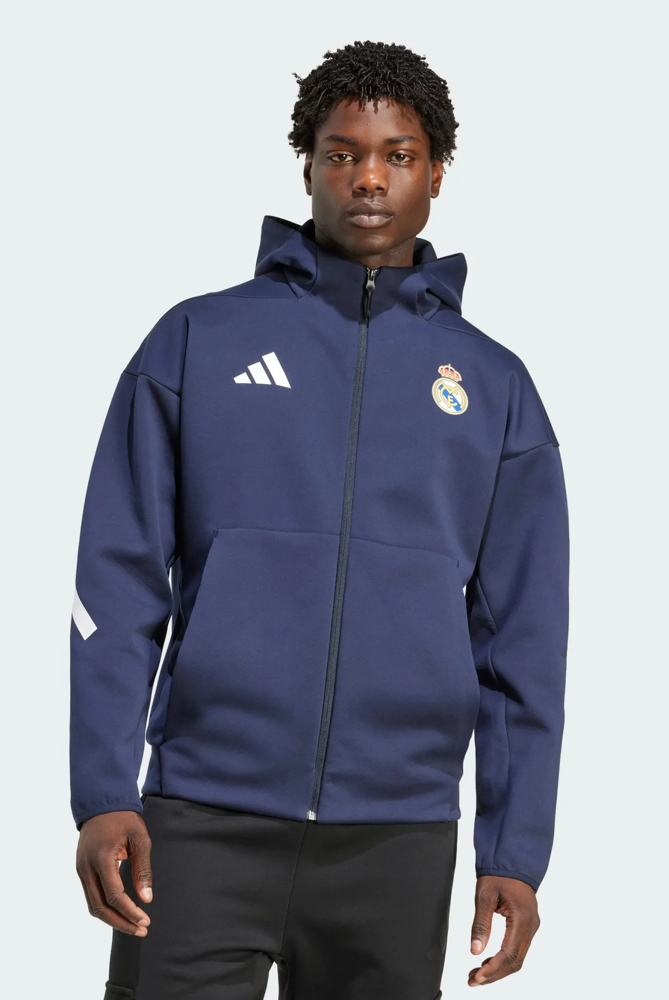 Чоловіче синє худі Real Madrid ADIDAS Z.N.E. Anthem adidas KC3739