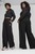 Женские черные брюки CLASSICS Women's Ribbed Relaxed Sweatpant