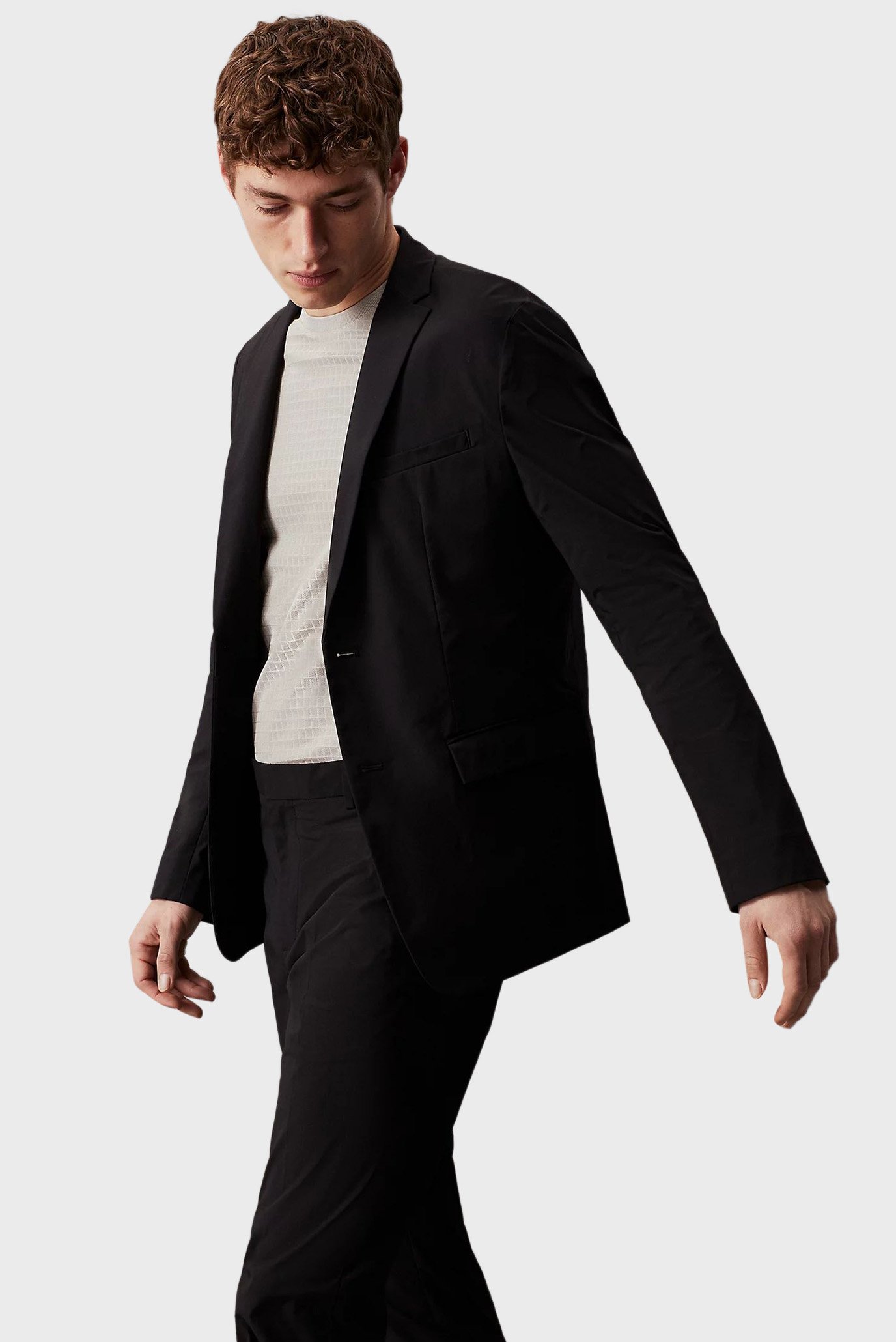 Чоловічий чорний піджак TECHNICAL COMFORT SLIM BLAZER 1