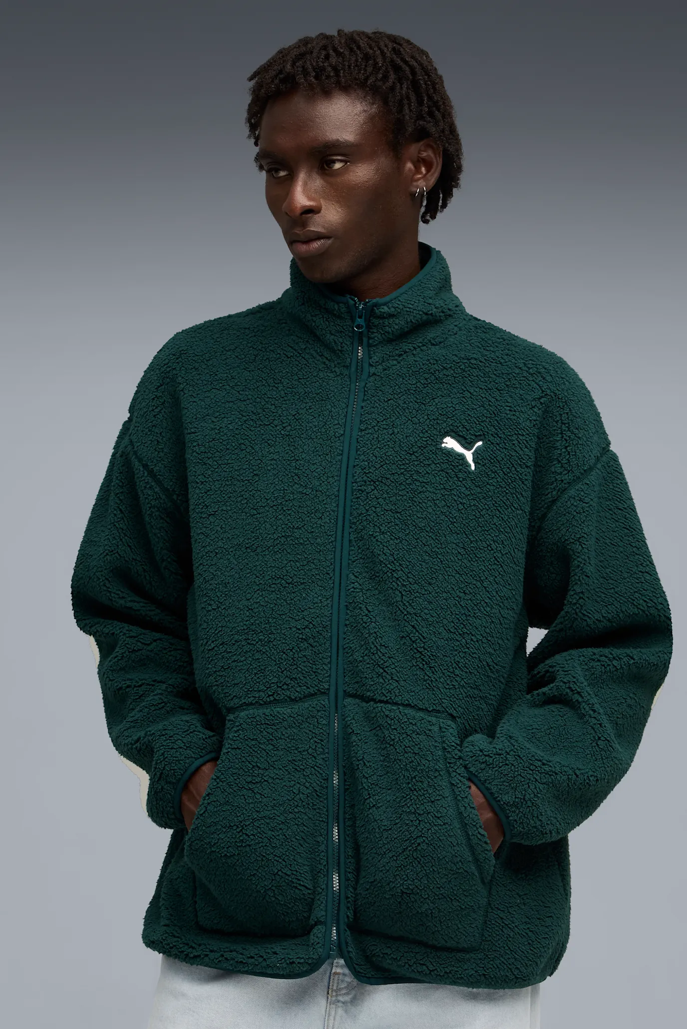 Мужская темно-зеленая спортивная кофта Essentials Elevated Relaxed