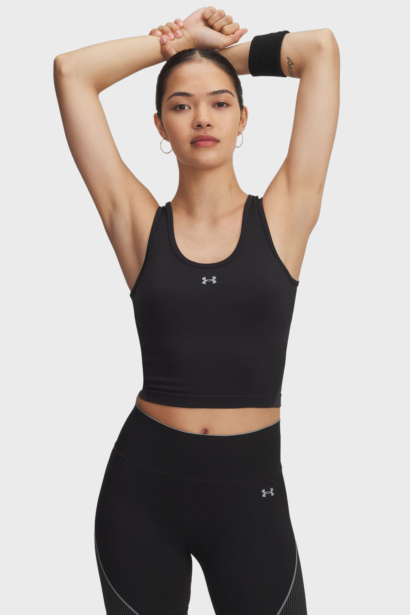 Женский черный топ UA Vanish Seamless Tank Черный M Under Armour 6000640-004 Женский черный топ UA Vanish Seamless Tank Черный M Under Armour 6000640-004