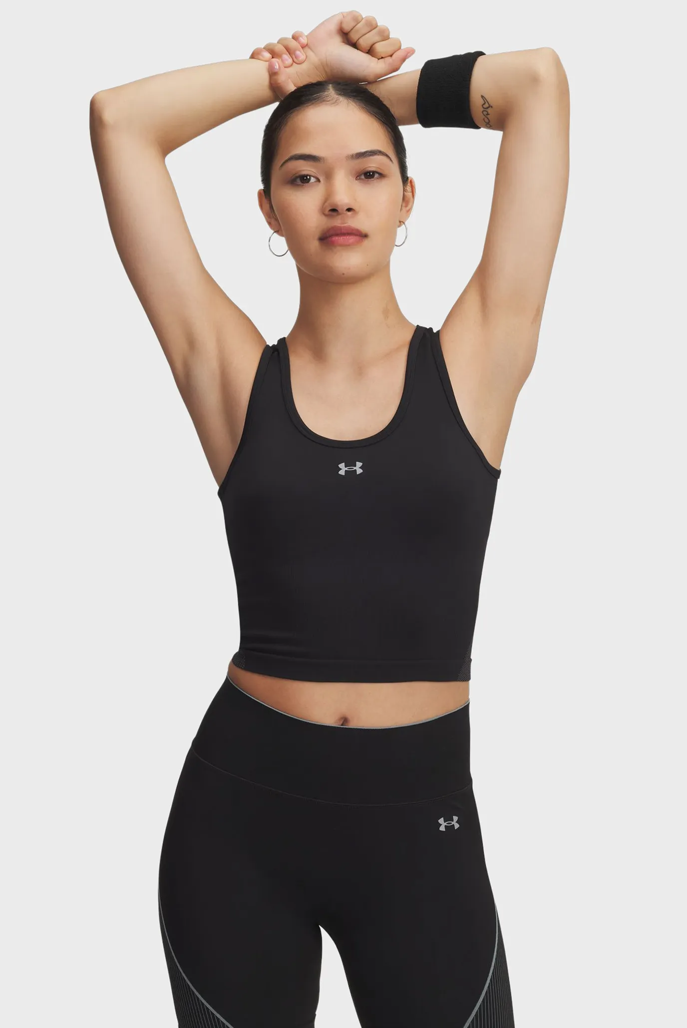 Жіночий чорний топ UA Vanish Seamless Tank 1