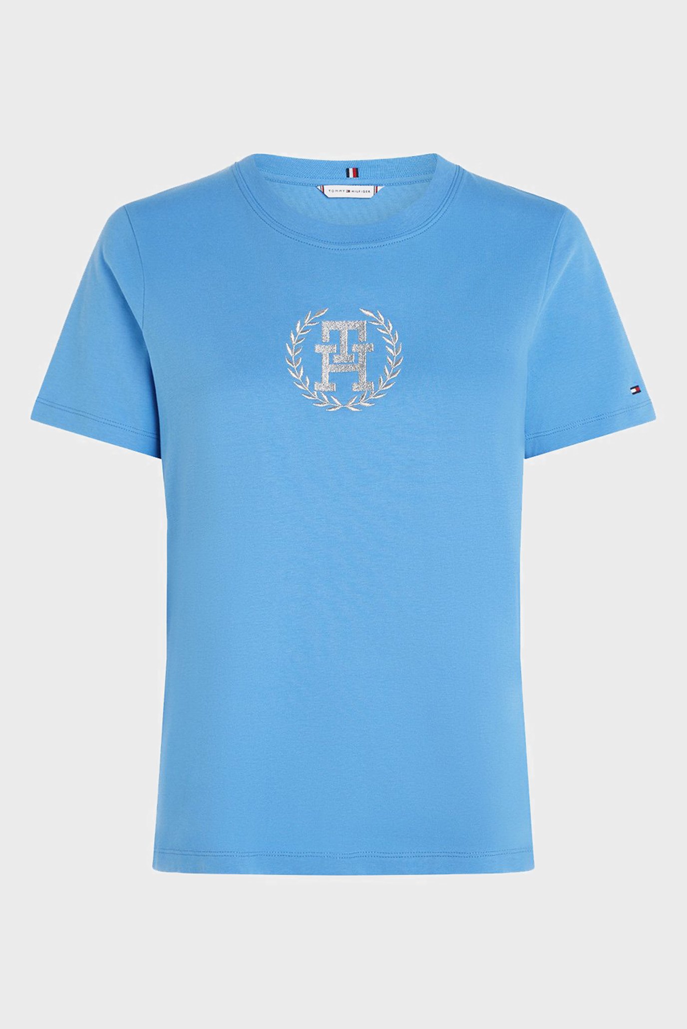 Женская голубая футболка REG IMD SLVR LAUREL TEE 1