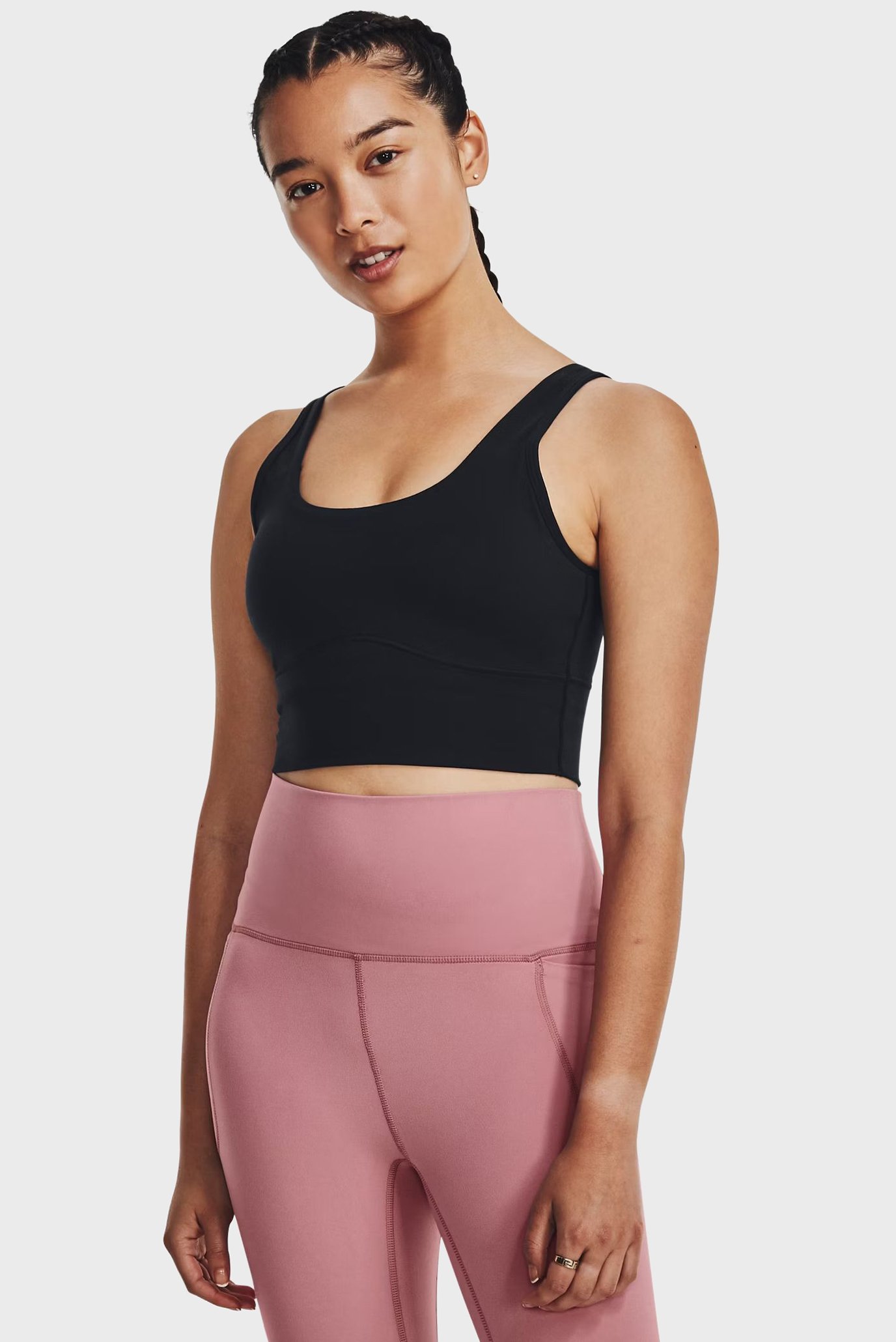 Женский черный топ Meridian Fitted Crop Tank Черный XS Under Armour 1379153-001 Женский черный топ Meridian Fitted Crop Tank Черный XS Under Armour 1379153-001