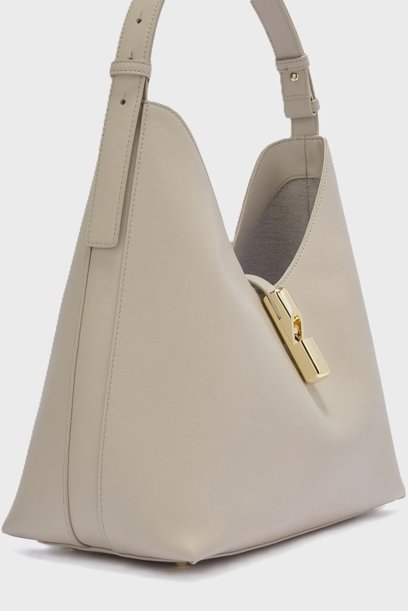 Женская бежевая кожаная сумка 2