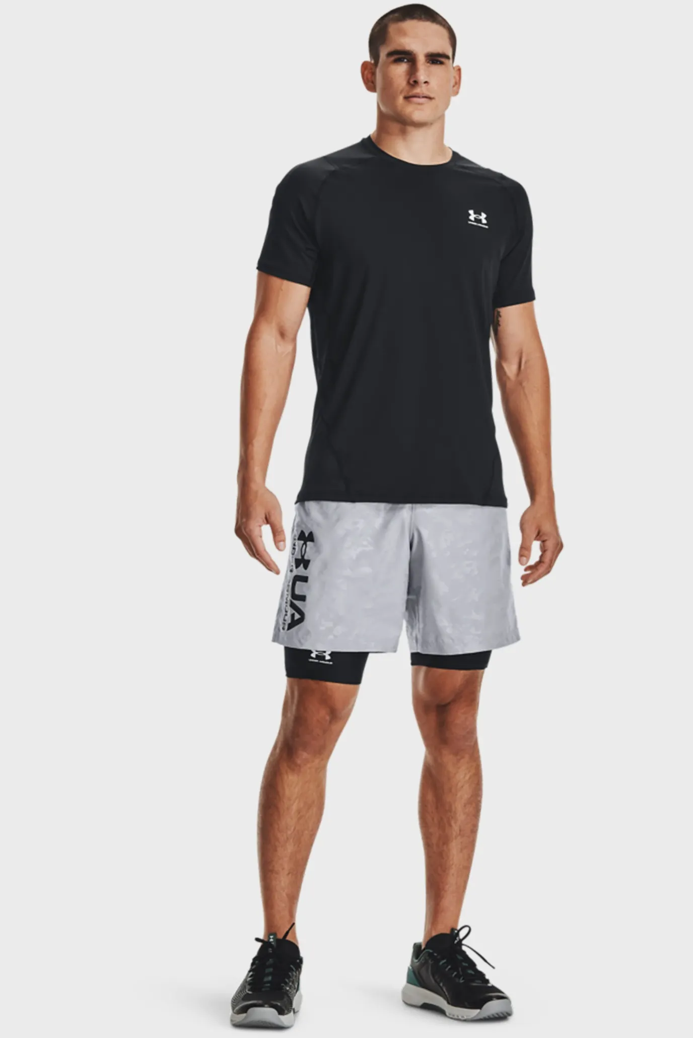 Мужские черные велосипедки UA HG Armour Lng Shorts 5