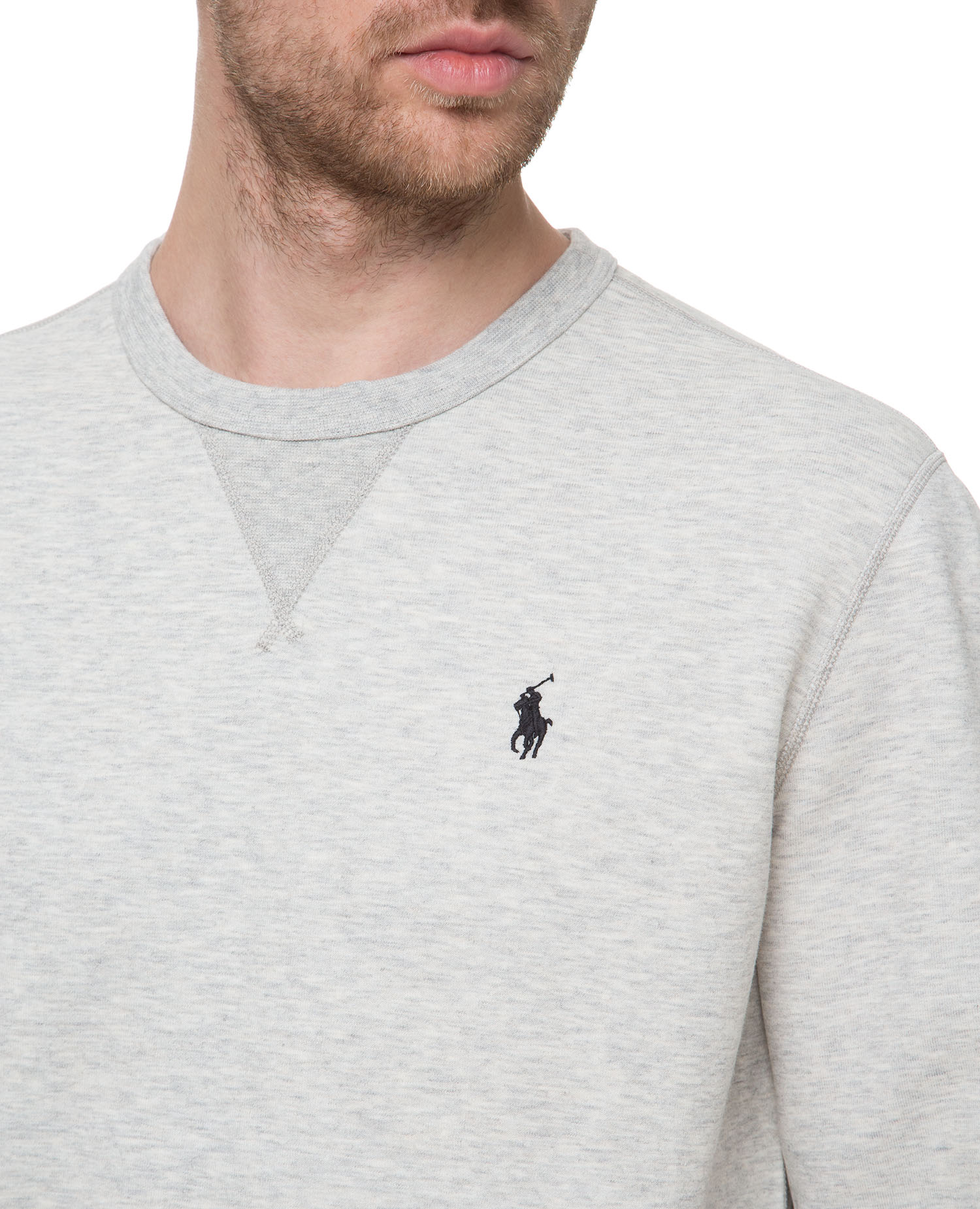 polo grey crew neck