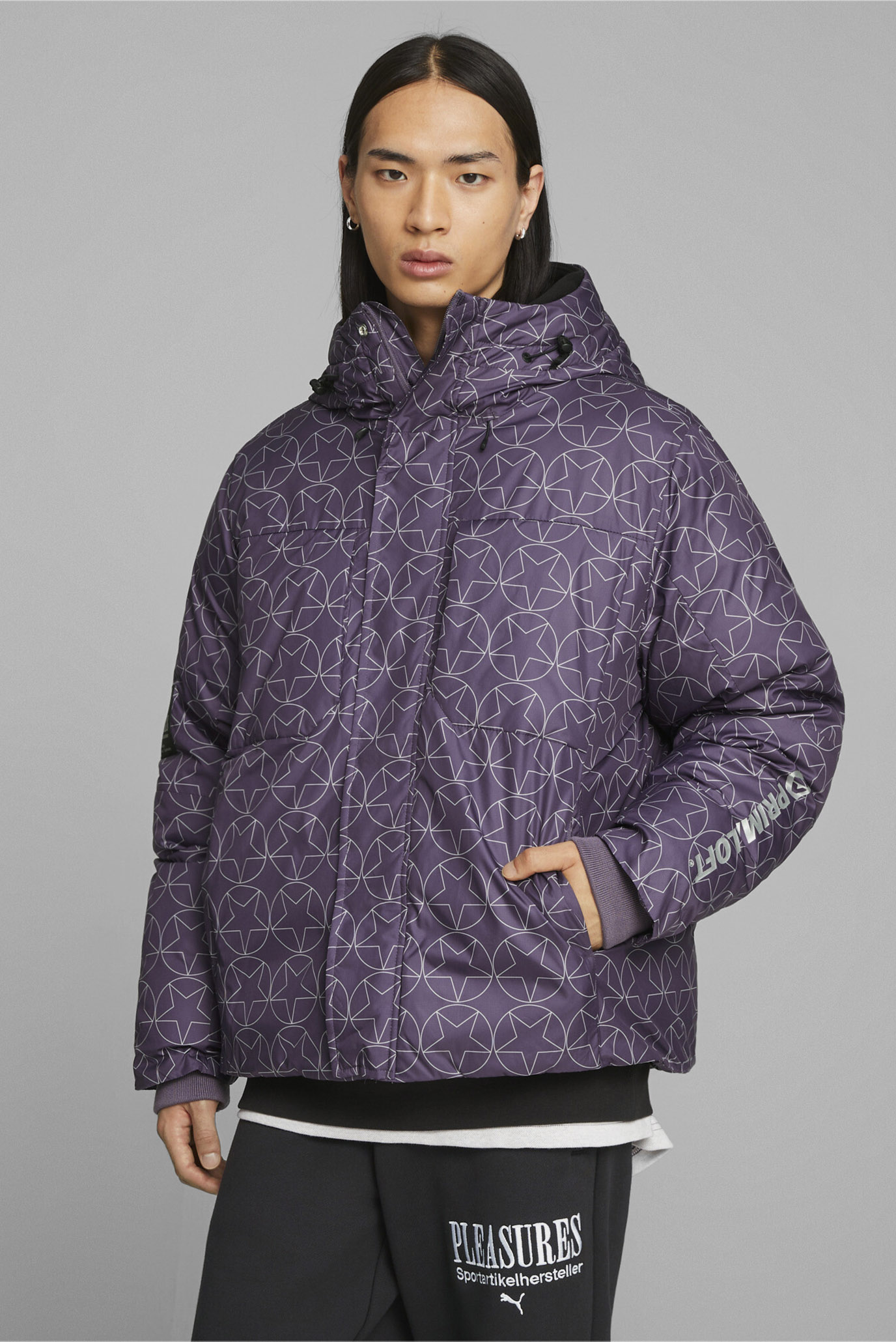 Мужская фиолетовая куртка PUMA x PLEASURES Men’s Puffer Jacket 1