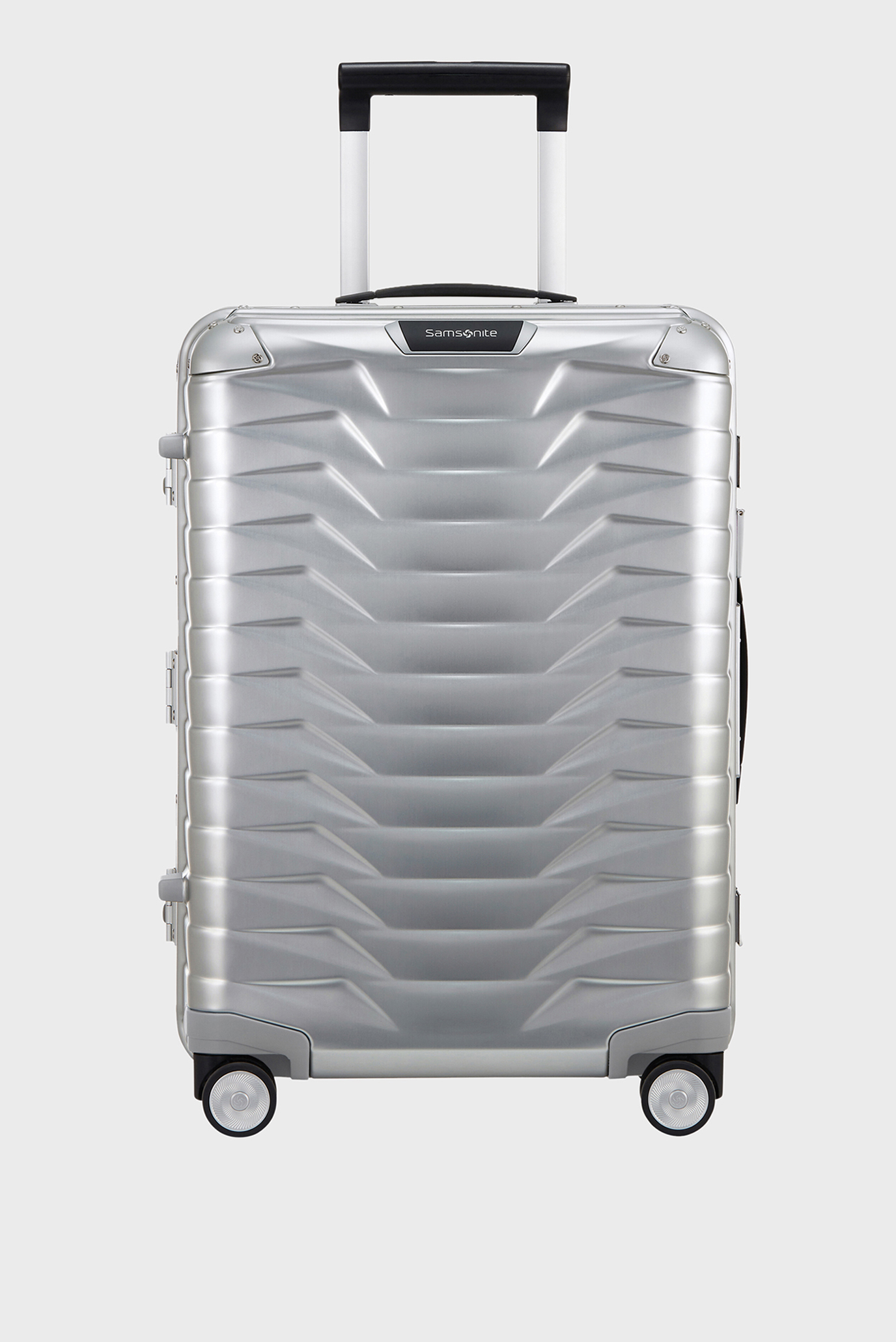 Серебристый чемодан 55 см PROXIS ALU ALUMINIUM 1