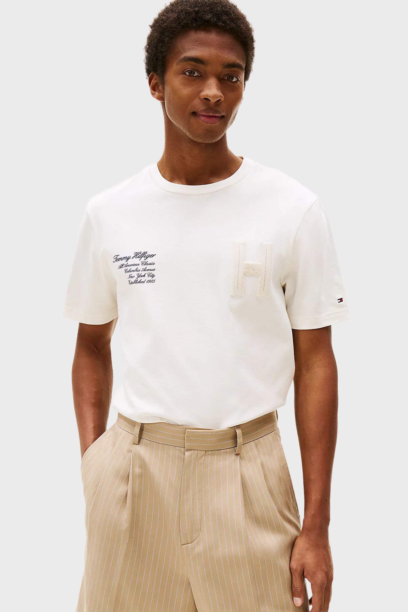 Мужская белая футболка VARSITY HILFIGER Белый M Tommy Hilfiger MW0MW39364 Мужская белая футболка VARSITY HILFIGER Белый M Tommy Hilfiger MW0MW39364