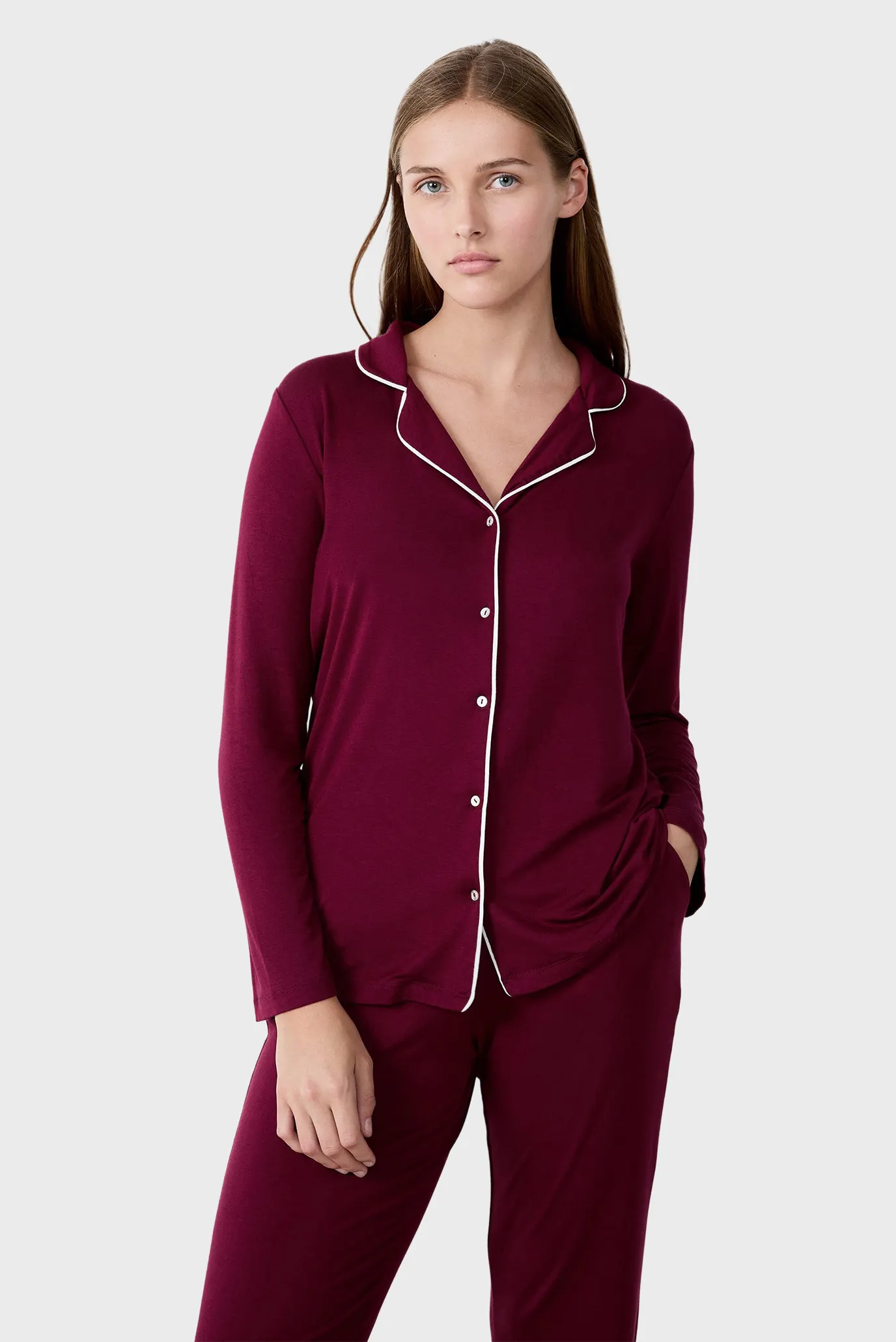 Жіноча бордова сорочка ALBANE 5