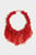 Женское красное ожерелье