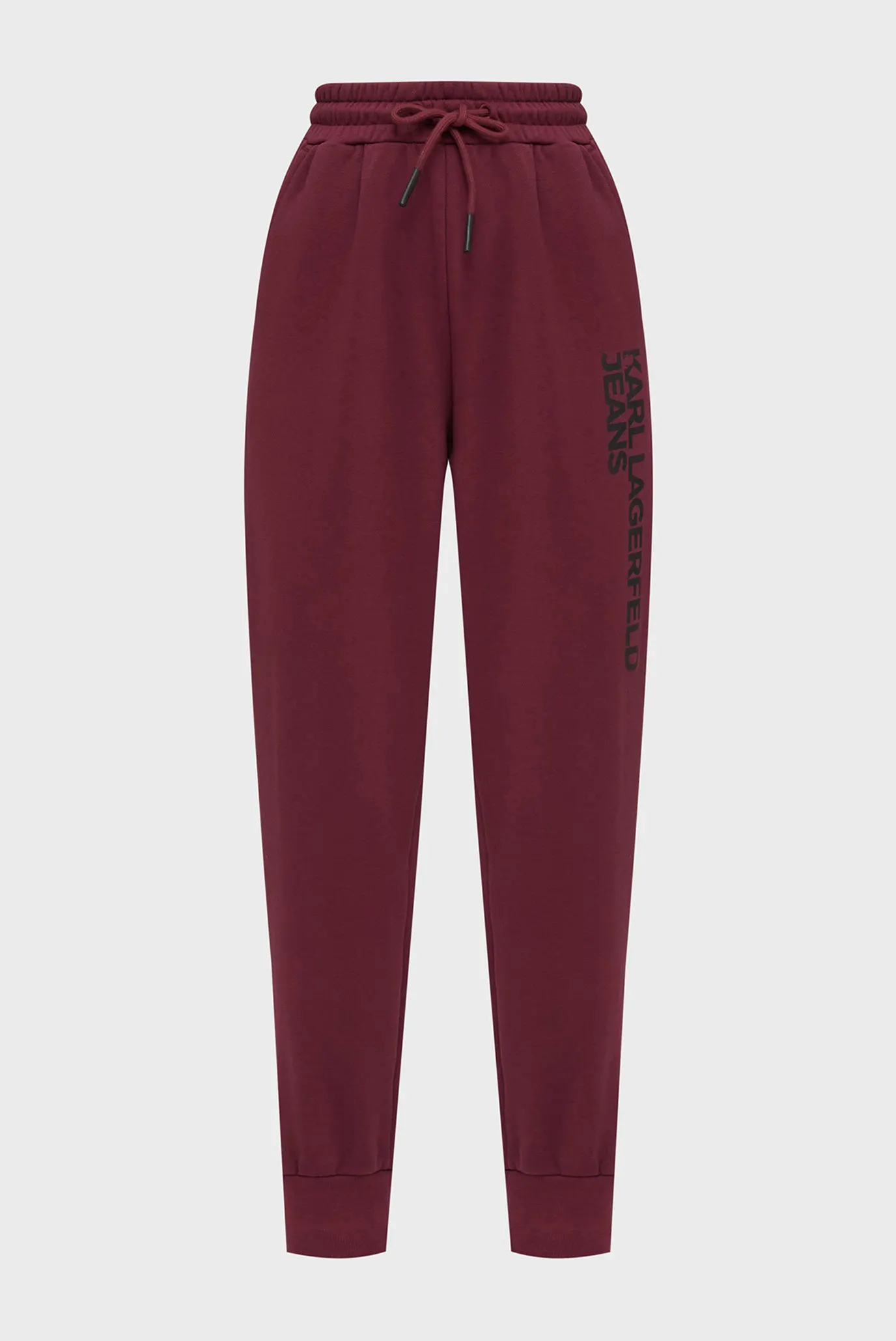 Женские бордовые спортивные брюки text logo 1