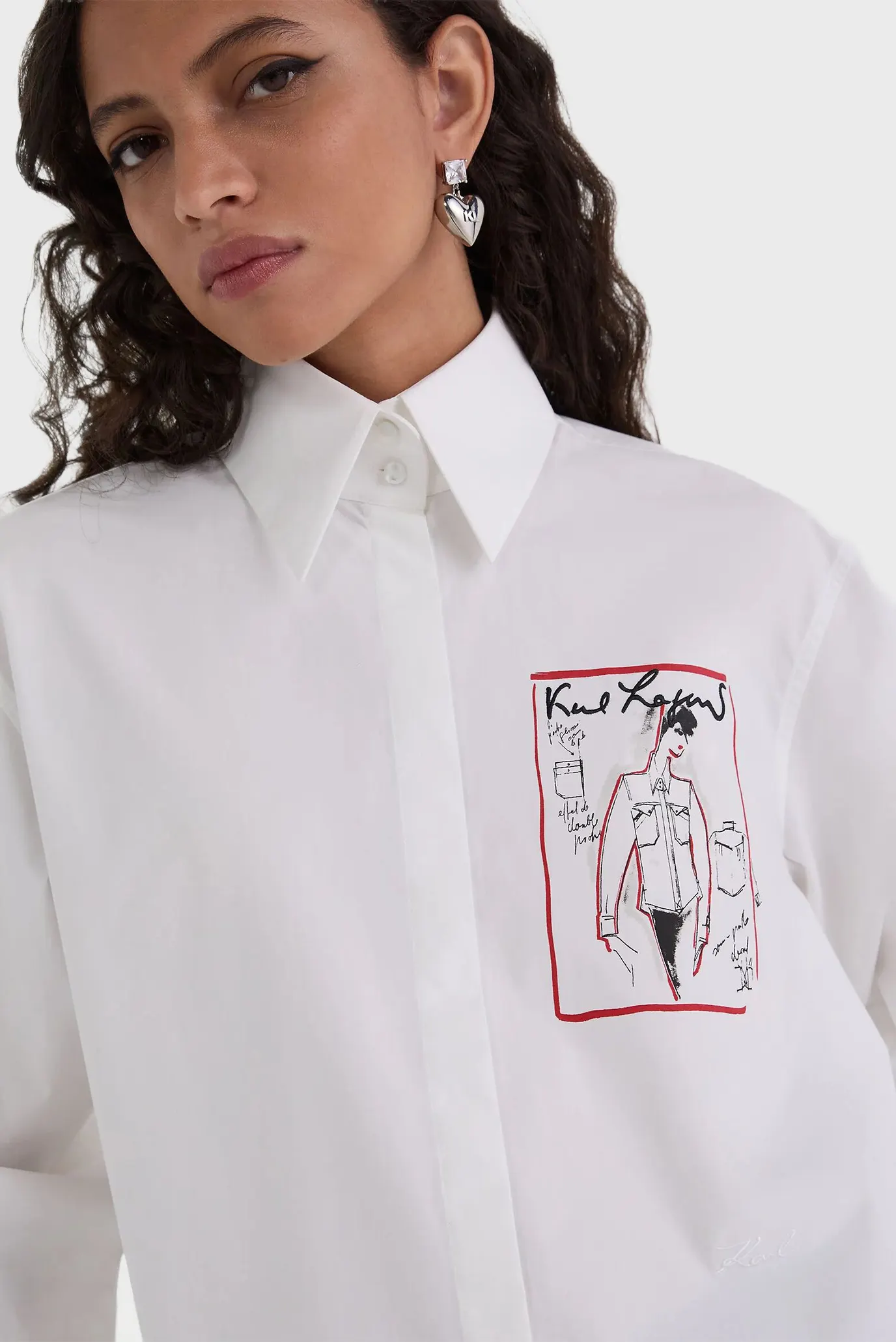 Жіноча біла сорочка KARL SERIES 4