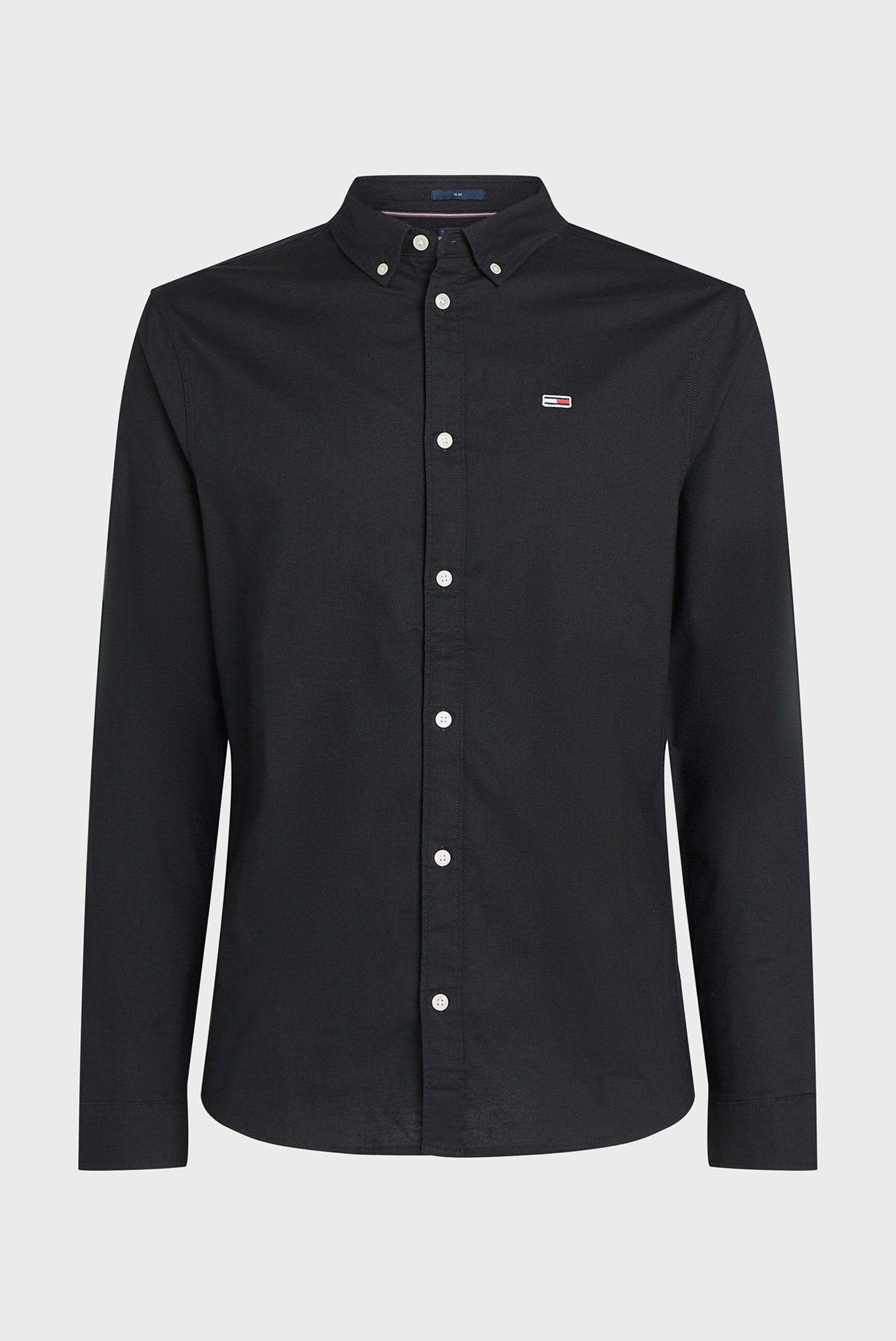 Мужская черная рубашка TJM SLIM STRETCH OXFORD SHIRT 1