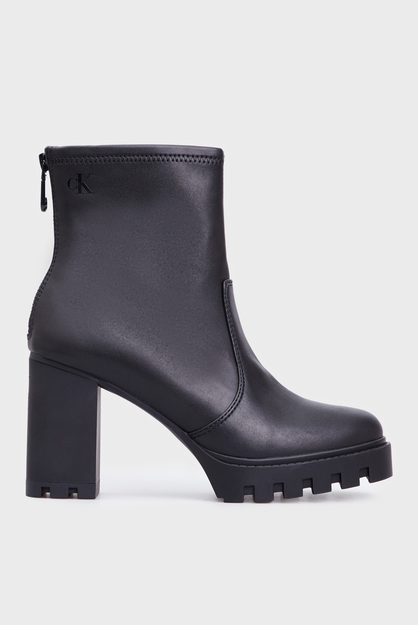 Женские черные ботильоны HEEL PLATFORM ZIP BOOT MG NAPPA 1