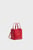 Жіноча червона шкіряна сумка
