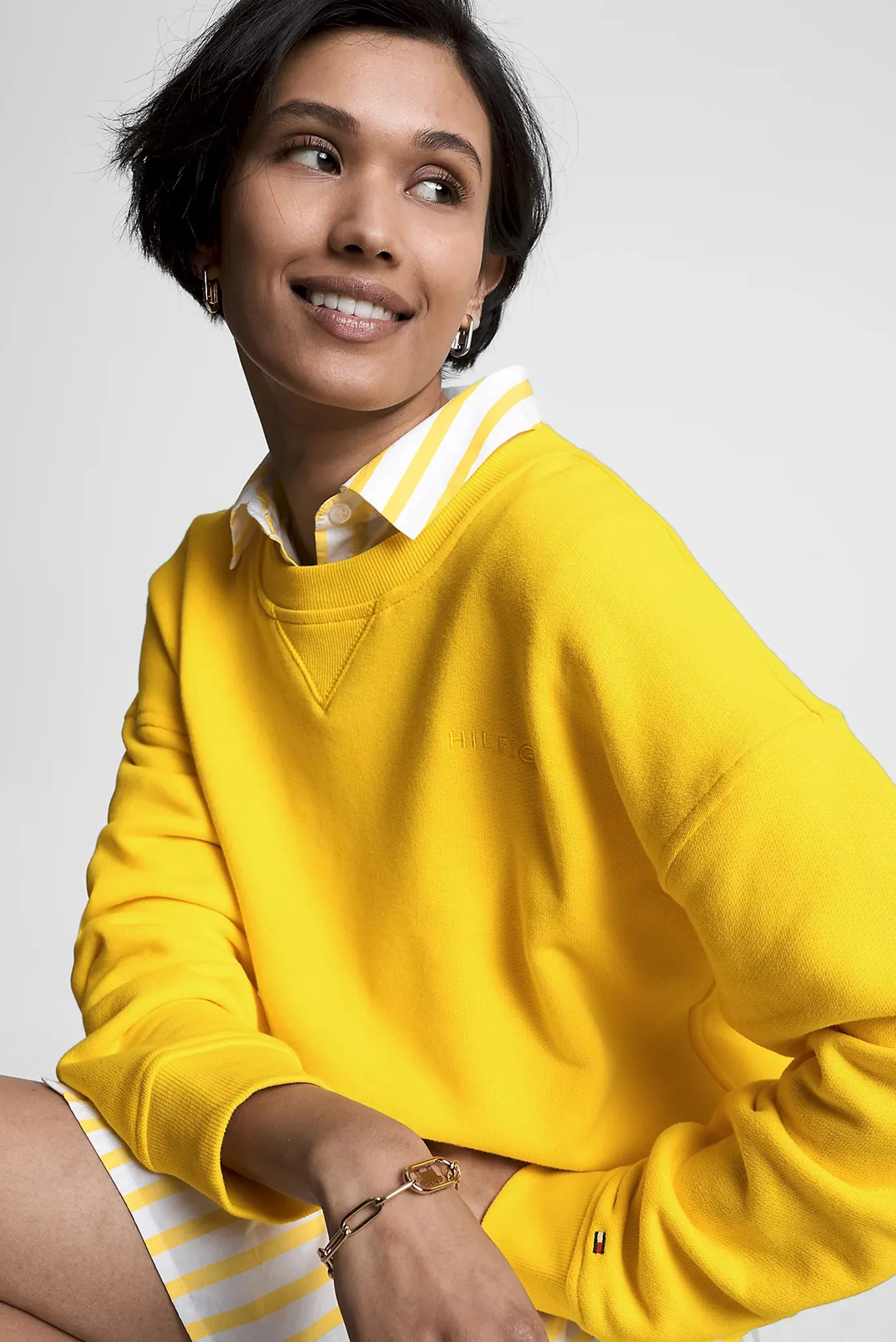 Женский желтый свитшот REG HILFIGER FR-TERRY SWEATSHRT 4