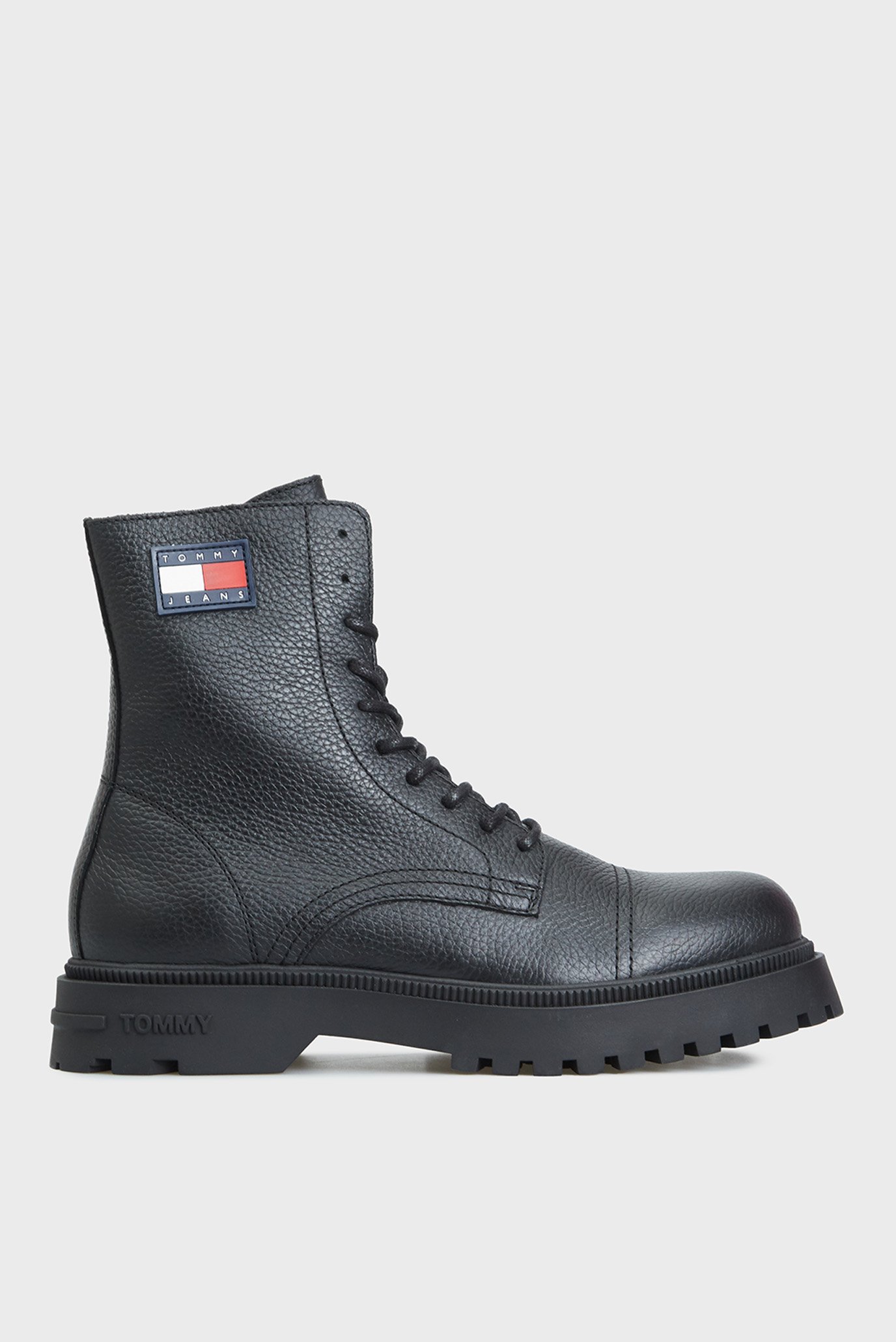 Чоловічі чорні шкіряні черевики TJM LACE UP MID BOOT TUMBLED 1