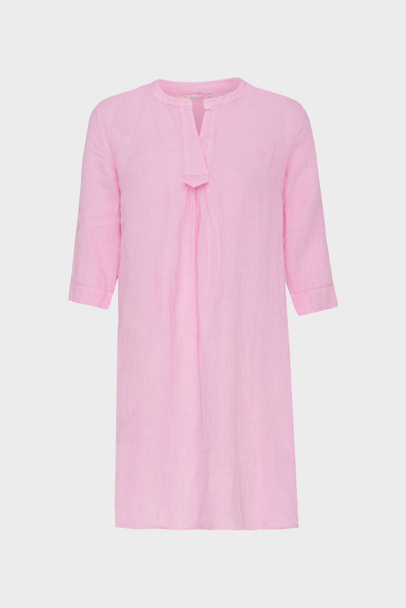 Жіноча рожева лляна сукня 1